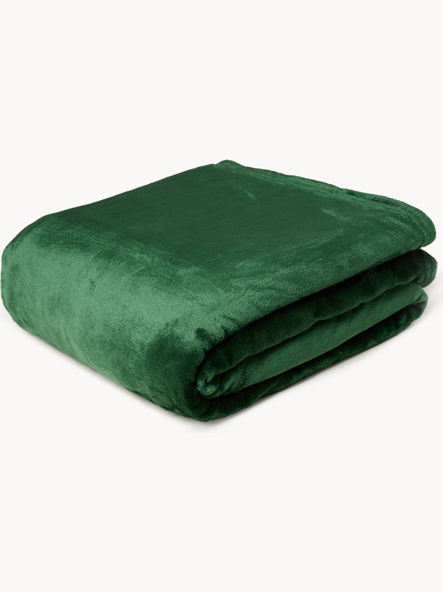 Maxi plaid in pile tinta unita