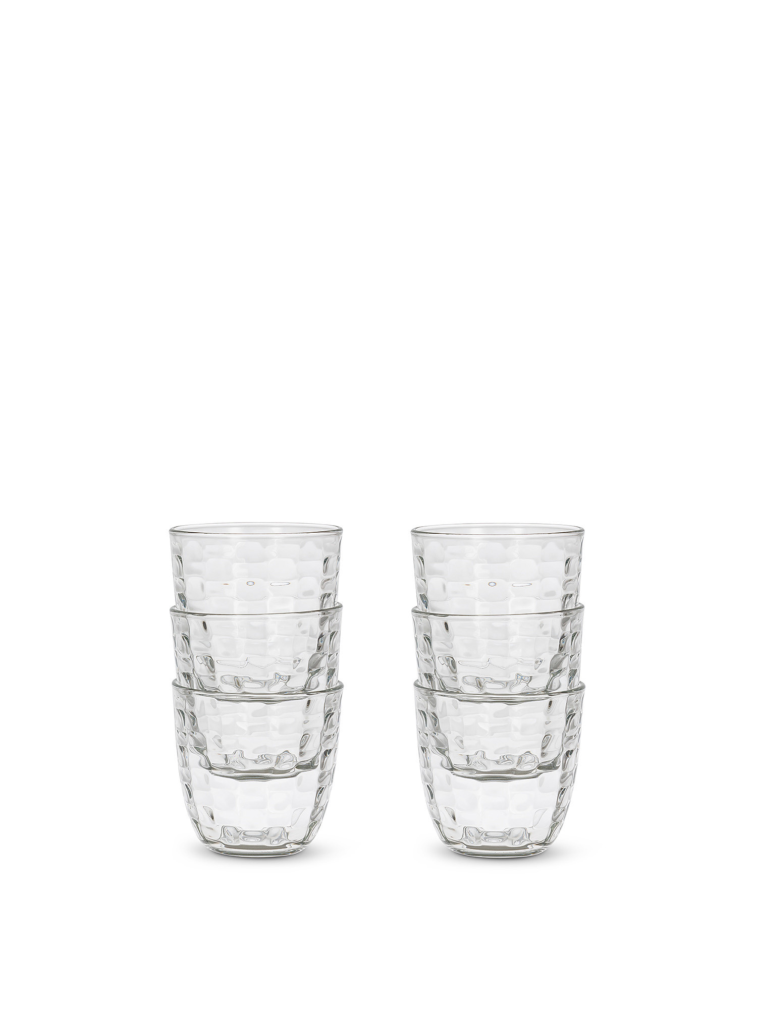 Set 6 bicchieri vetro Mat, Trasparente, large image number 0