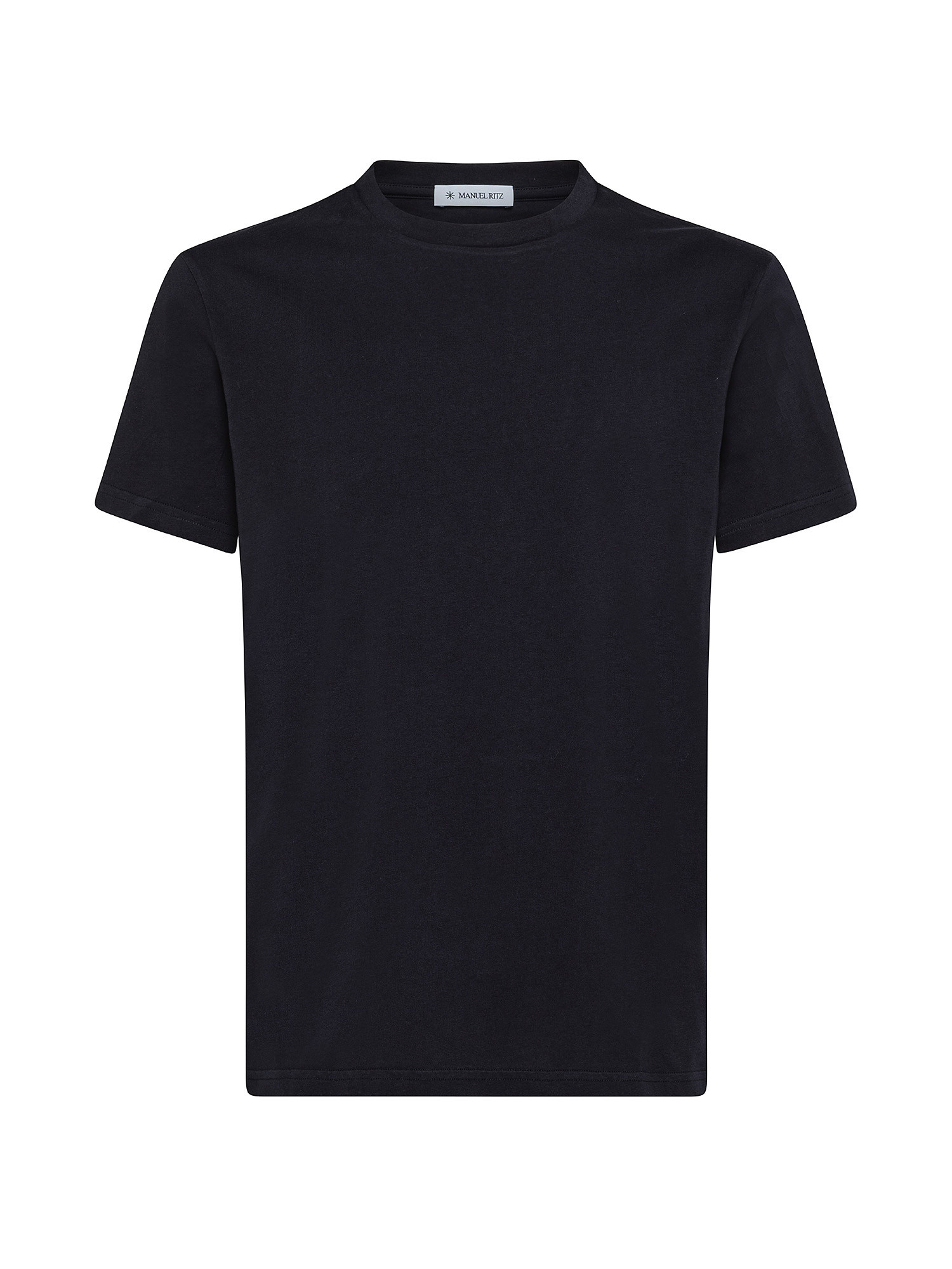 T-shirt girocollo, Blu, large image number 0