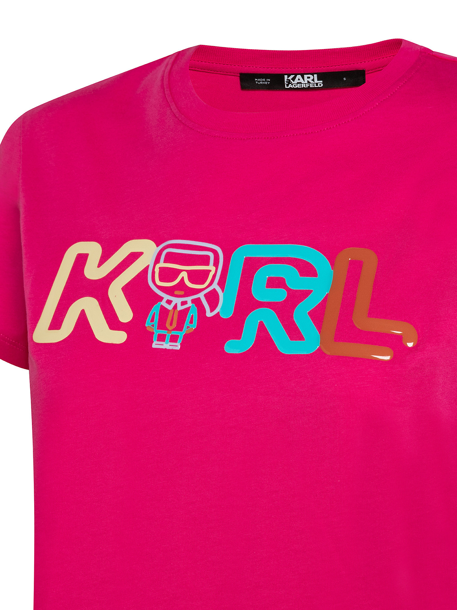 T-shirt Jelly Mini Karl Logo, Rosa fuxia, large image number 2