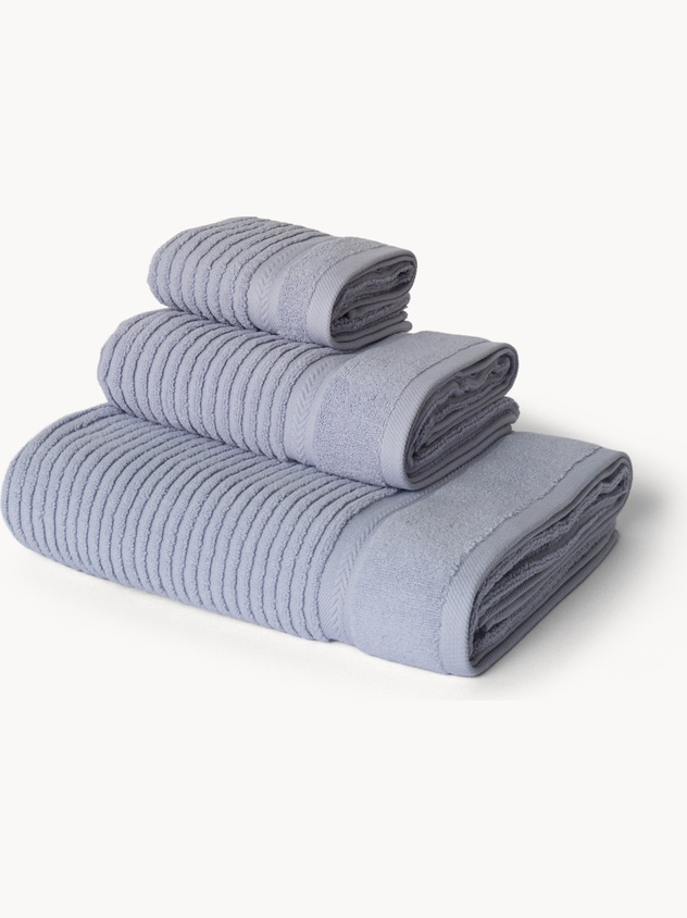 Asciugamano in soffice spugna zero twist di puro cotone a righe - Prezzo di lancio