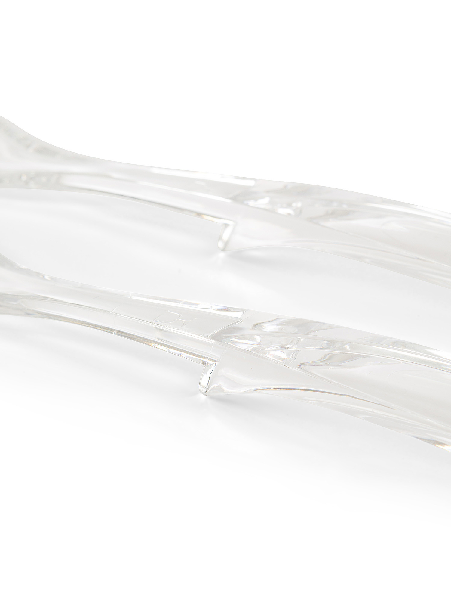 Set of 2 transparent plastic cutlery, Transparent, large image number 1