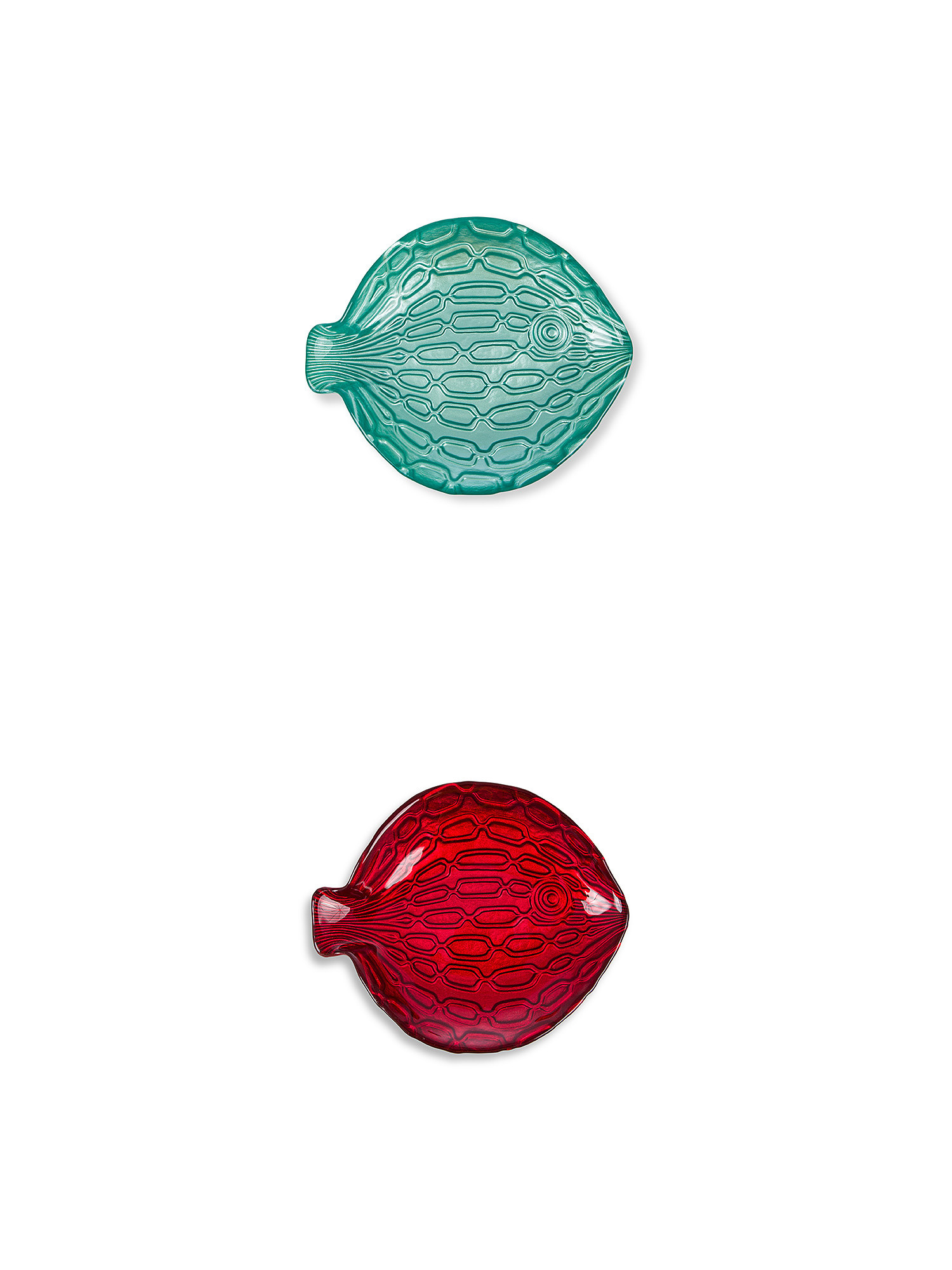 Fish colored glass saucers, Multicolor, large image number 0