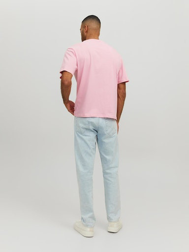 Jack & Jones - Relaxed fit T-shirt with print, Pink, large image number 3