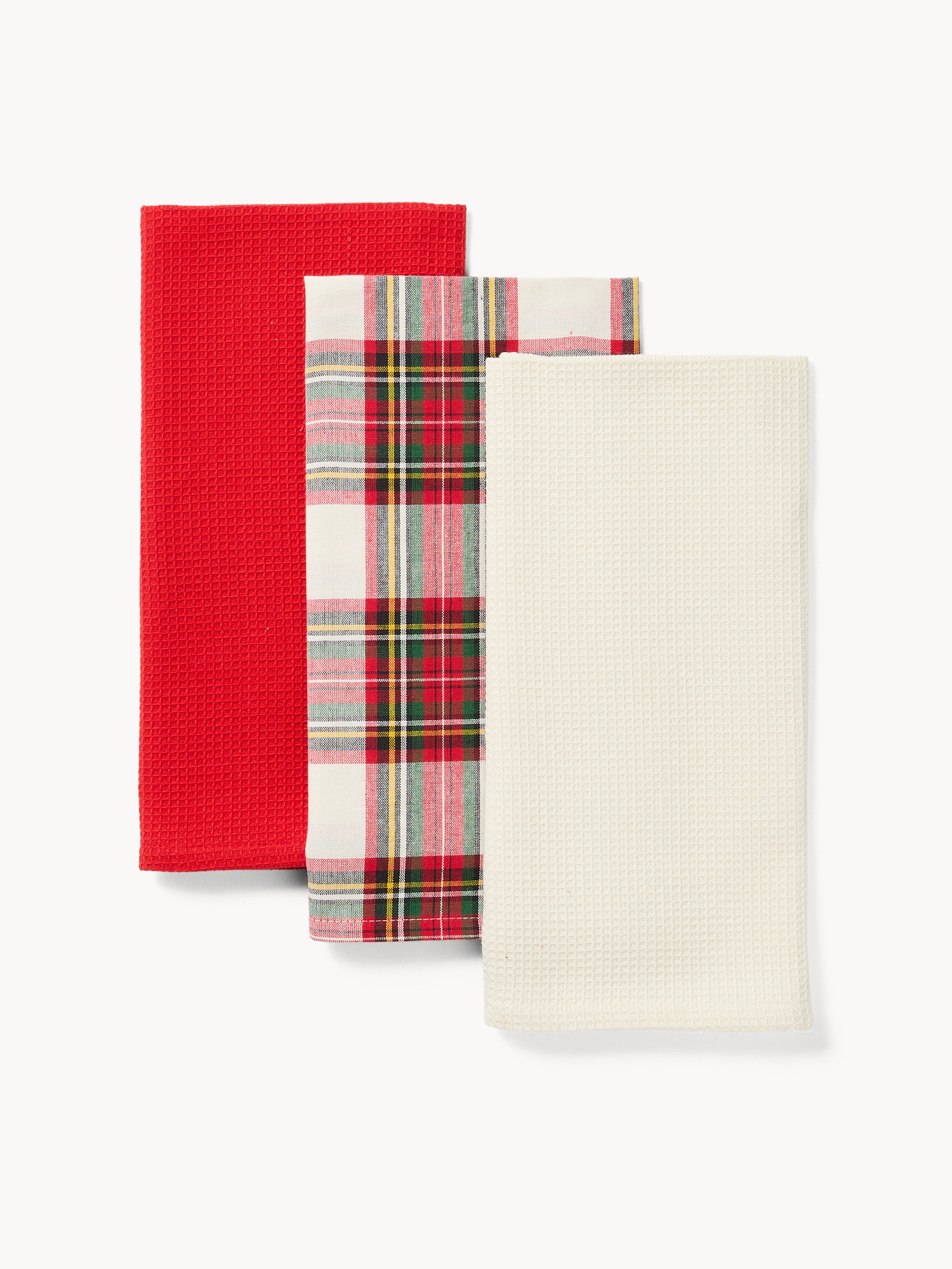 Basket with set of 3 tea towels, Multicolor, large image number 1
