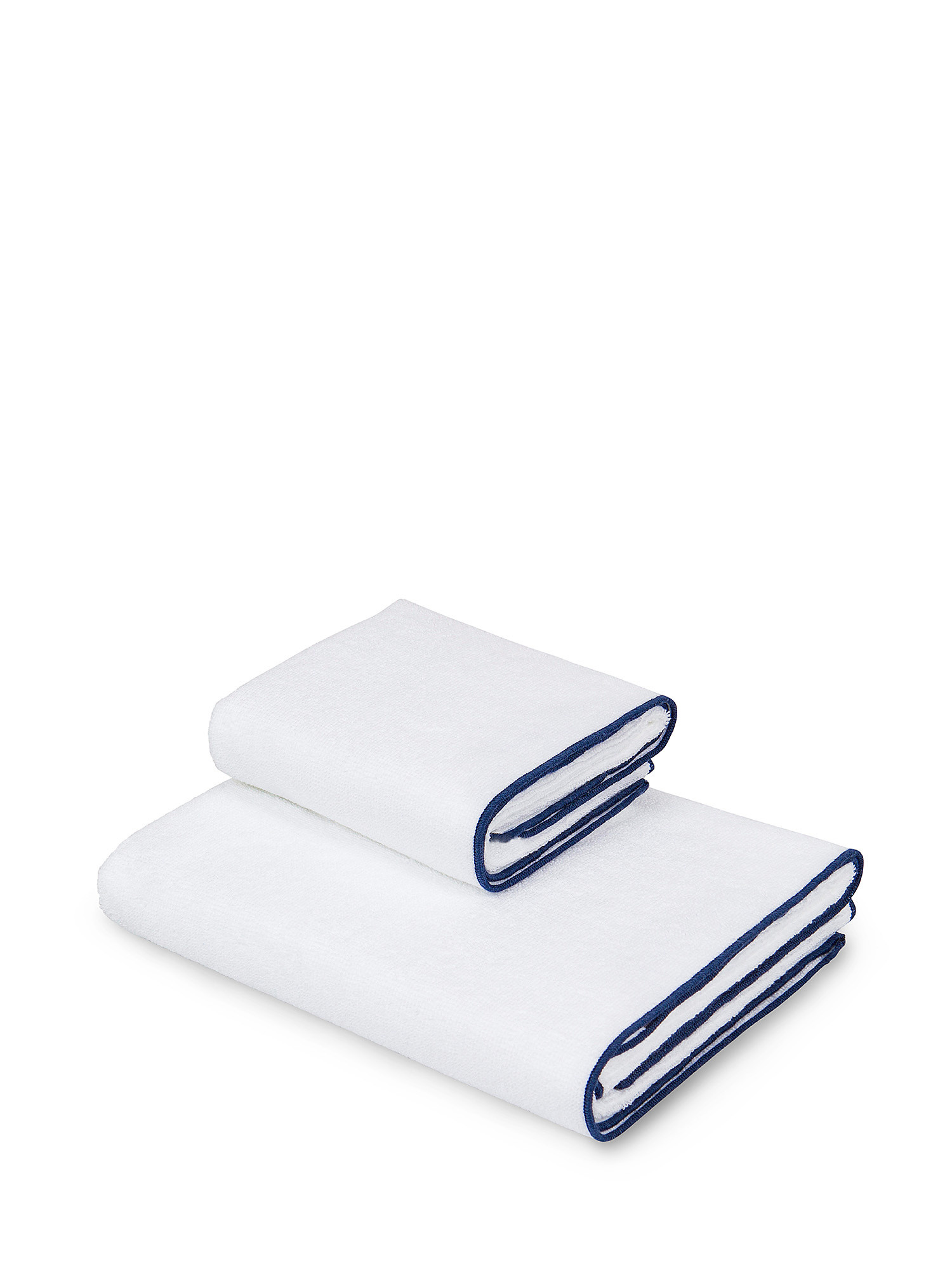 Pure cotton terry towel, Dark Blue, large image number 0