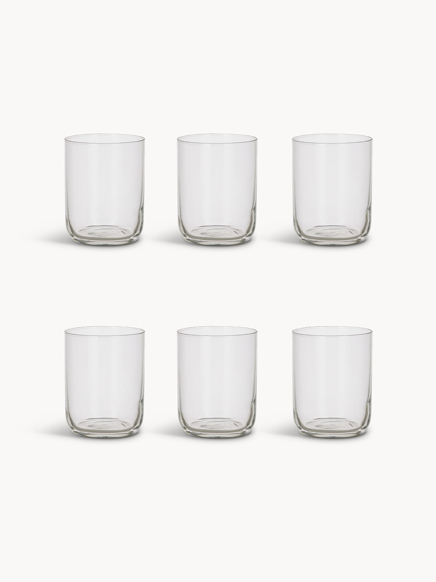 Set 6 bicchieri drink in vetro, Trasparente, large image number 0