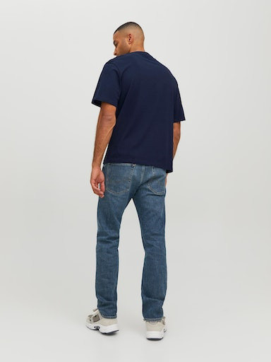 Jack & Jones - Regular fit T-shirt with print, Blue, large image number 3