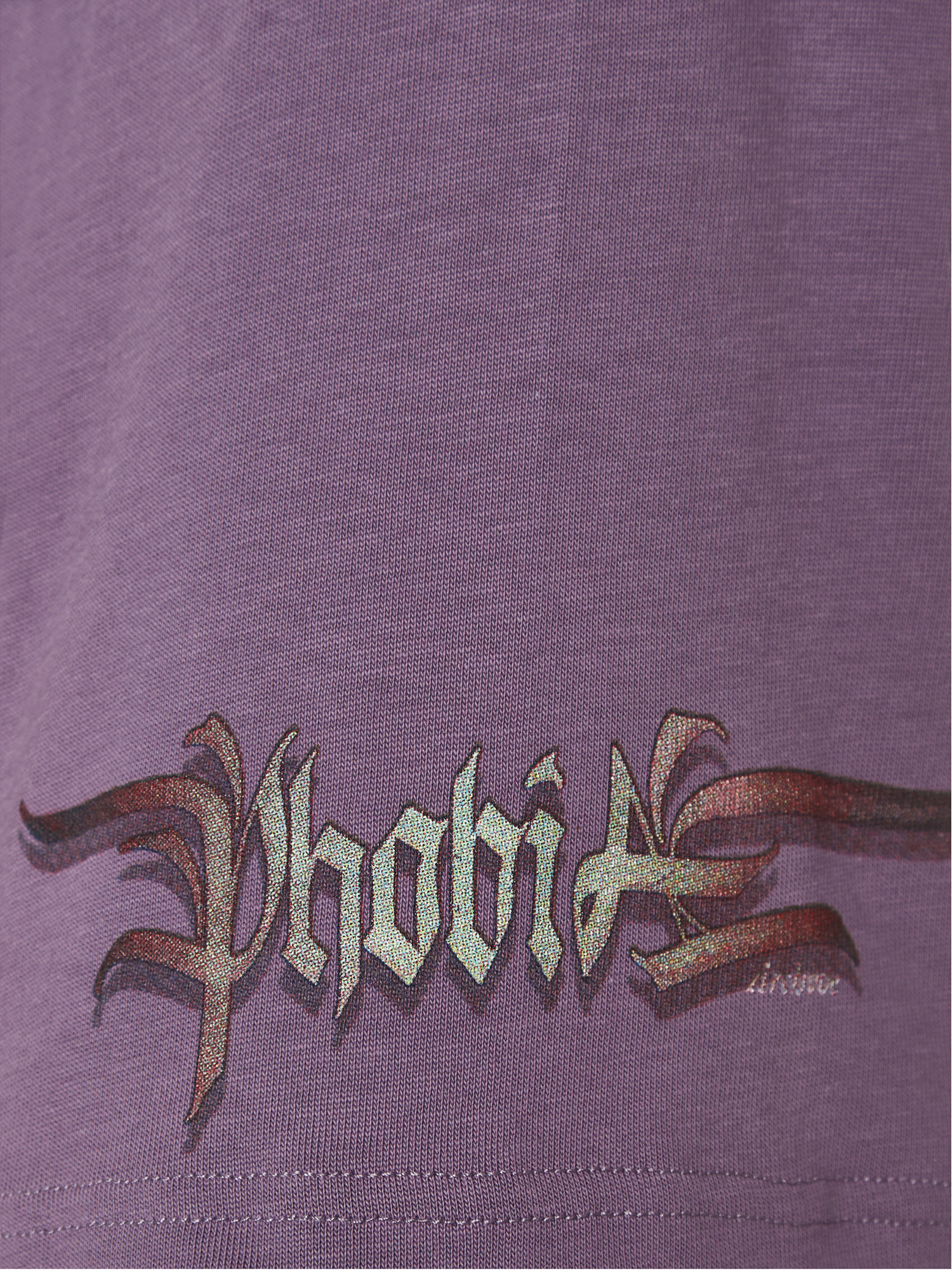 Phobia - Cotton T-shirt with shark print, Purple, large image number 2