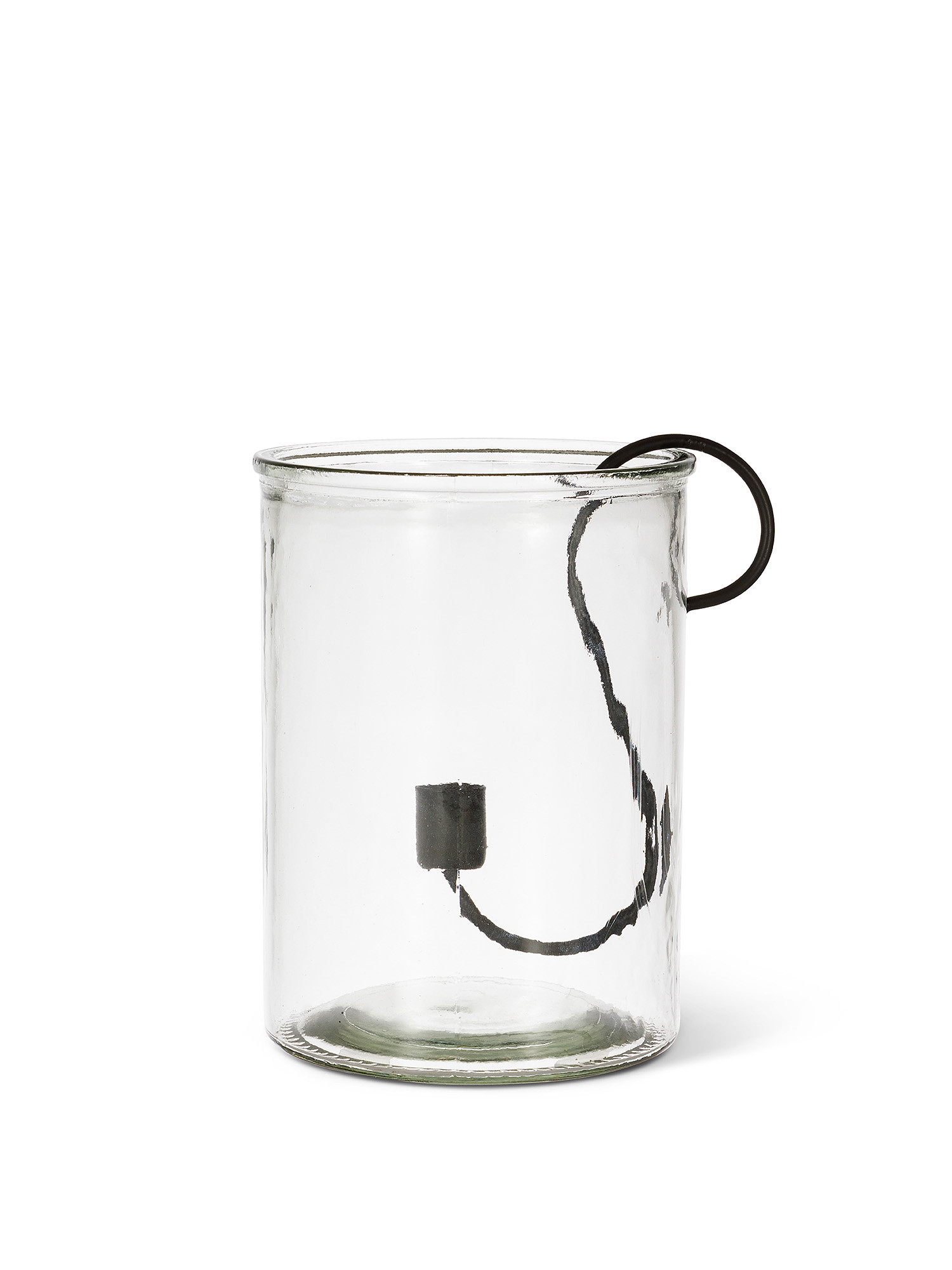 Windproof glass with candle holder, Transparent, large image number 0