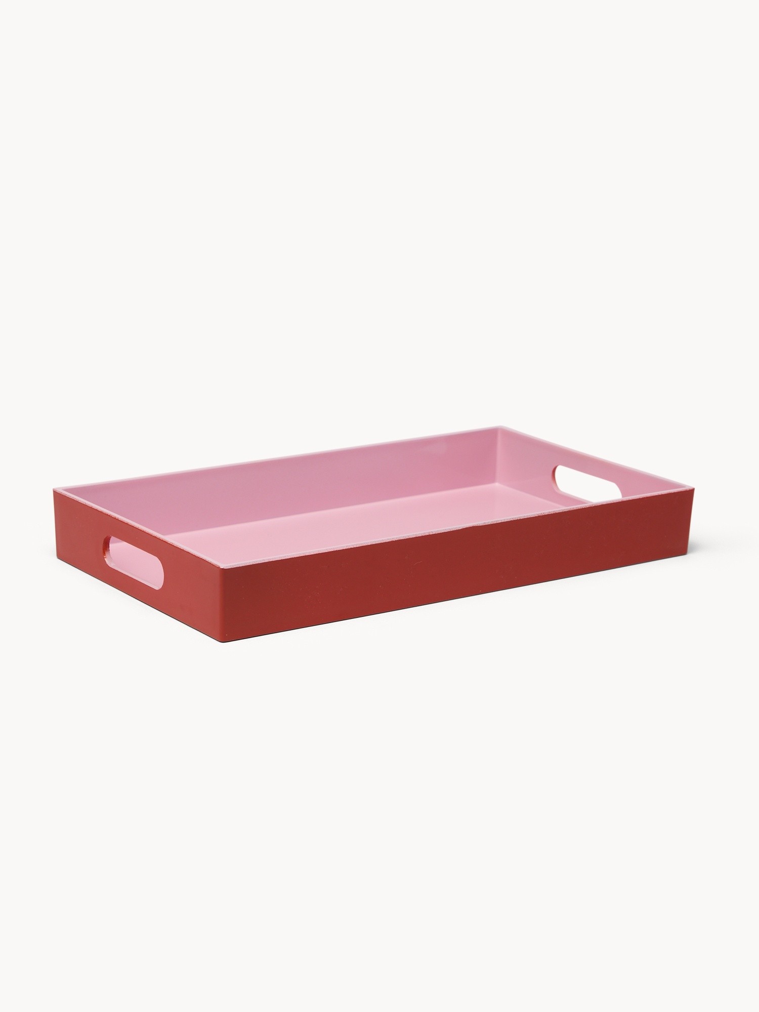 Vassoio in plastica bicolore, Rosa/Arancio, large image number 1