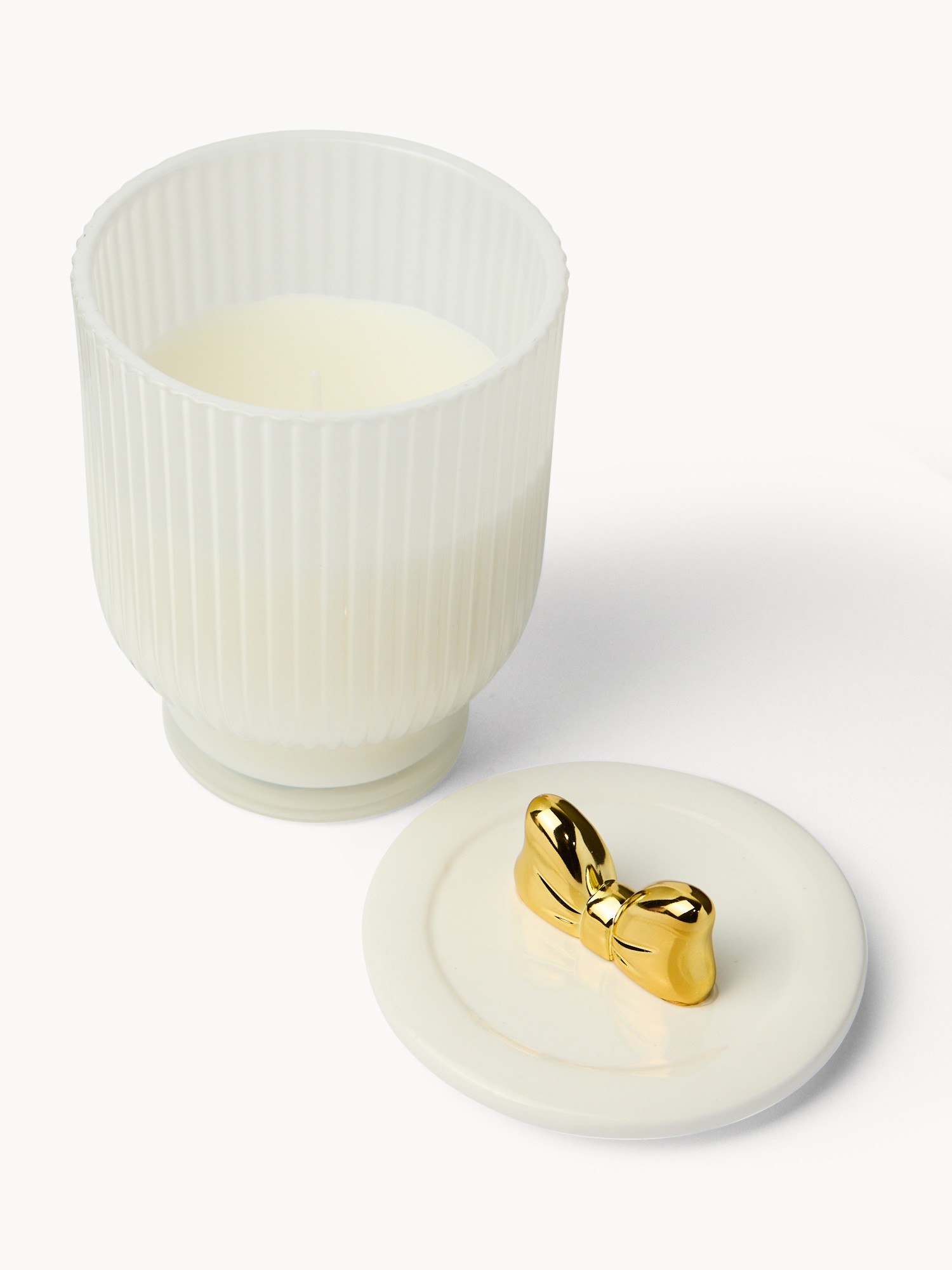 Scented candle with cap H15 - Berryfruit, White, large image number 1