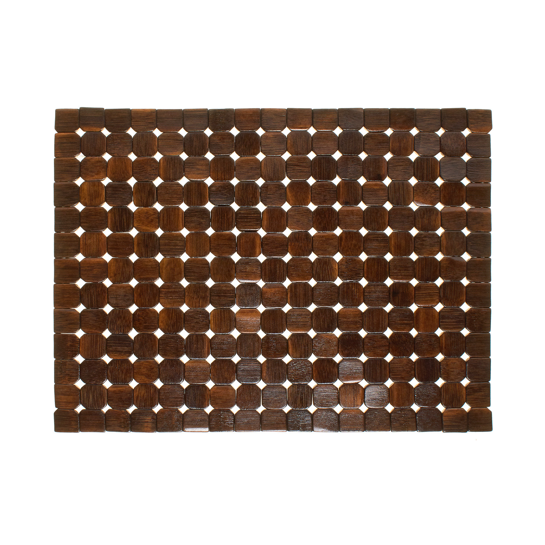 Varnished bamboo table mat, Dark Brown, large image number 0