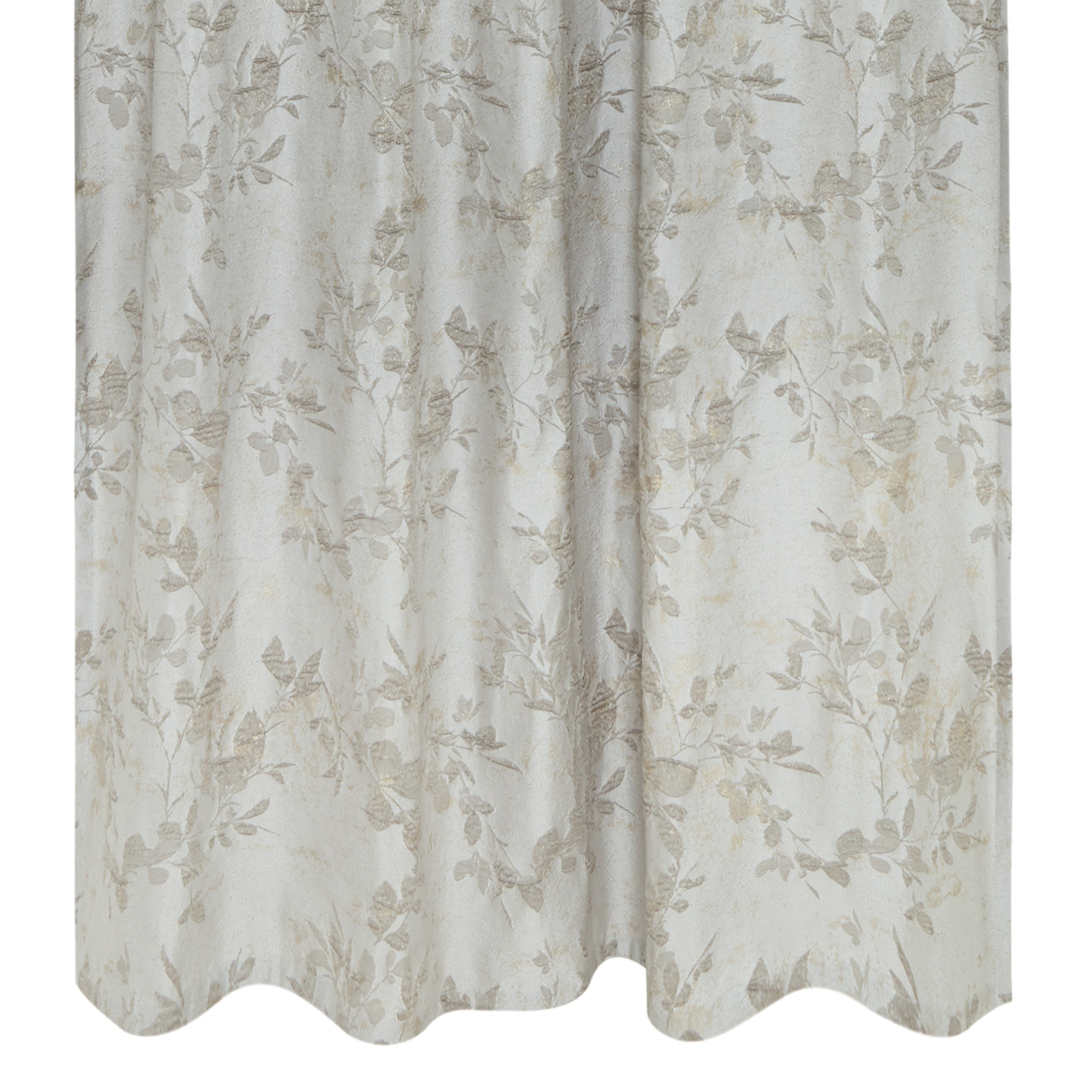Jacquard curtain with hidden loops, Light Grey, large image number 0