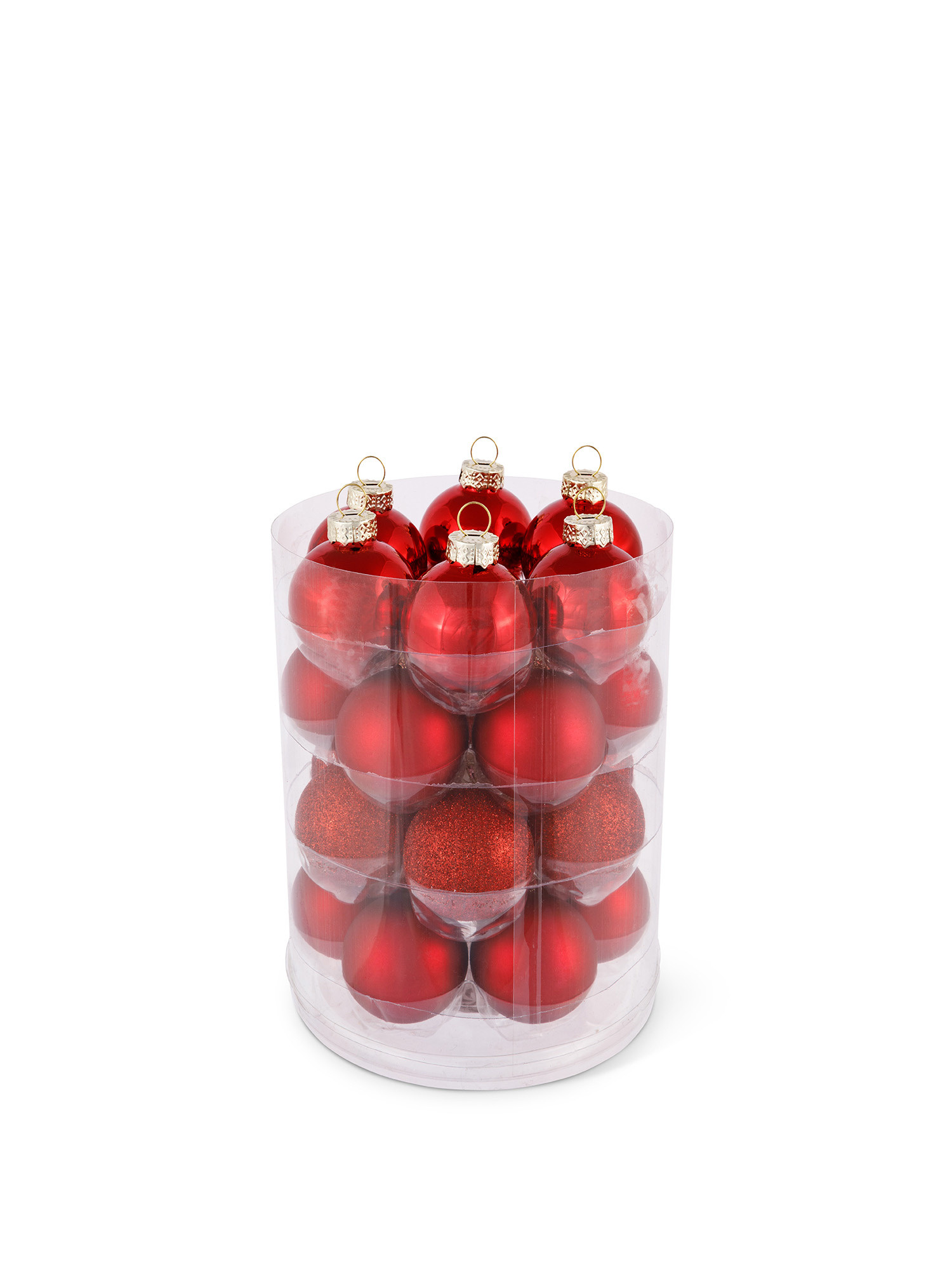 Set of 24 glass spheres, Red, large image number 0
