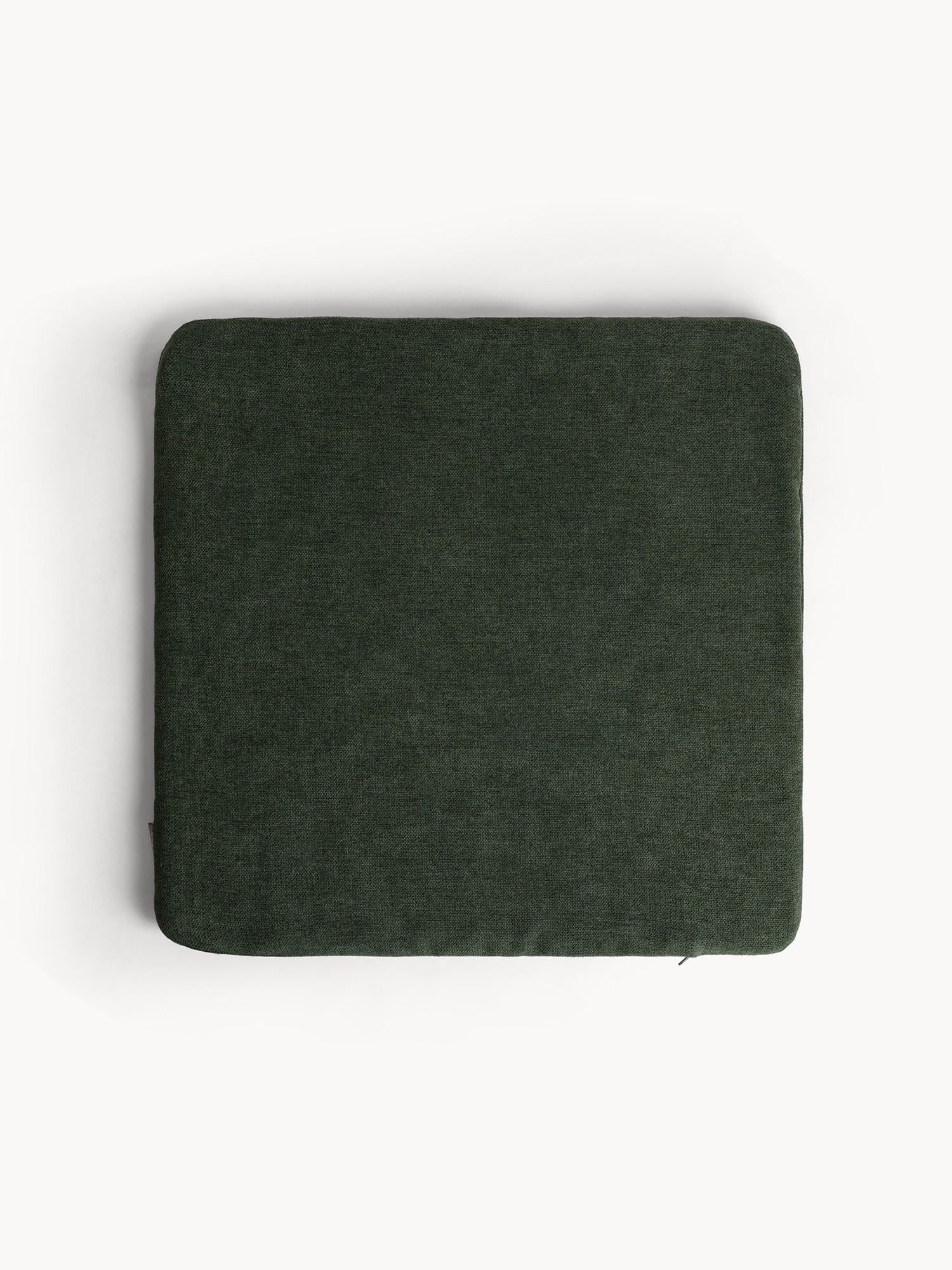 Solid-color zippered chair cushion, Dark Green, large image number 0