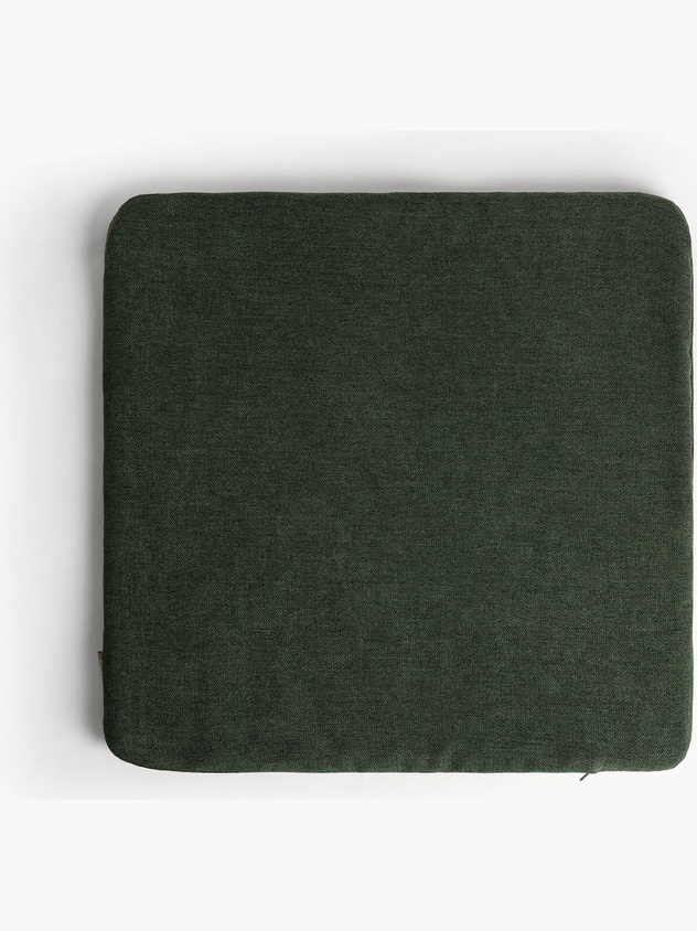Solid-color zippered chair cushion