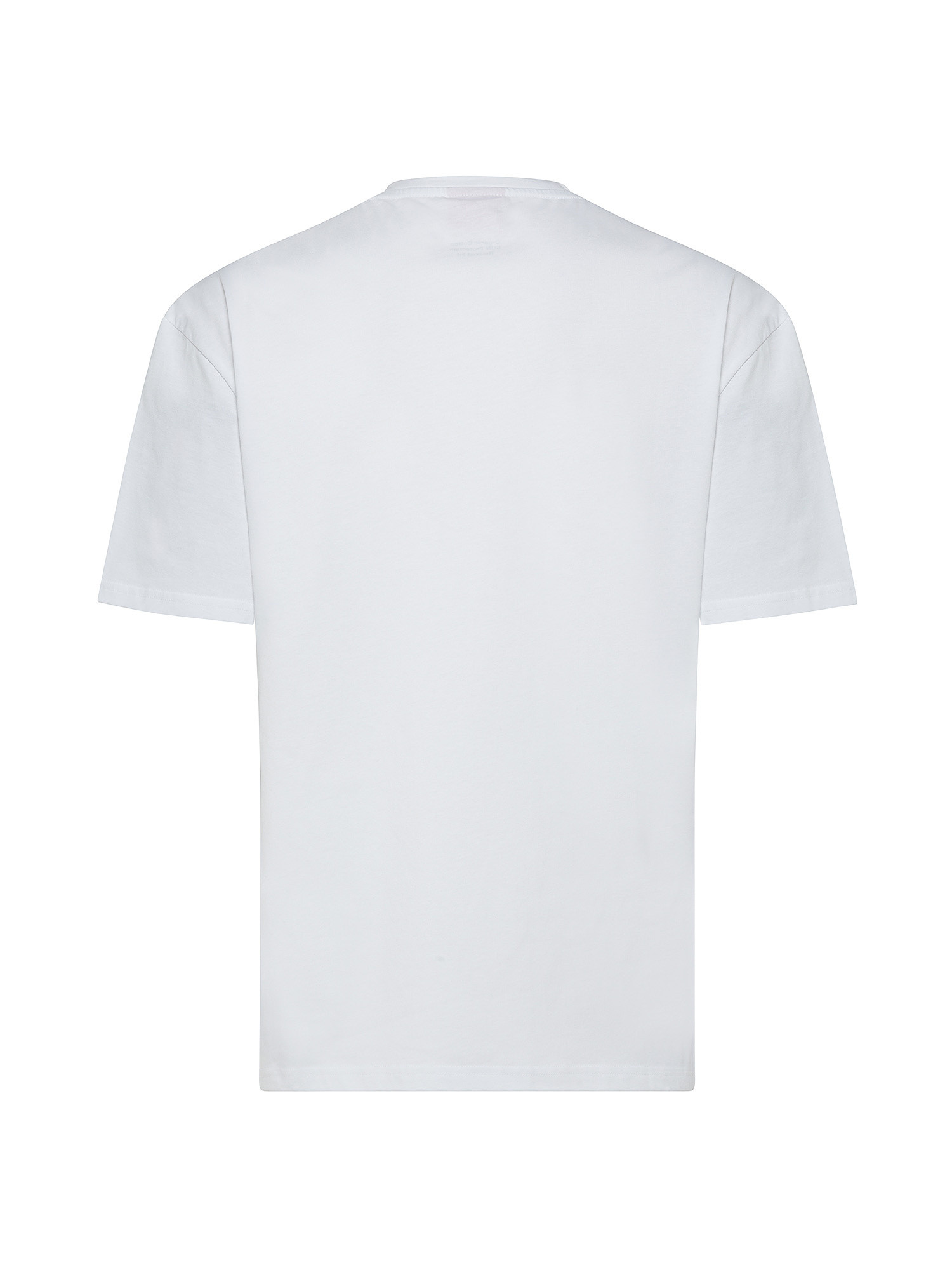 Hugo - T-shirt con stampa logo in cotone, Bianco, large image number 1