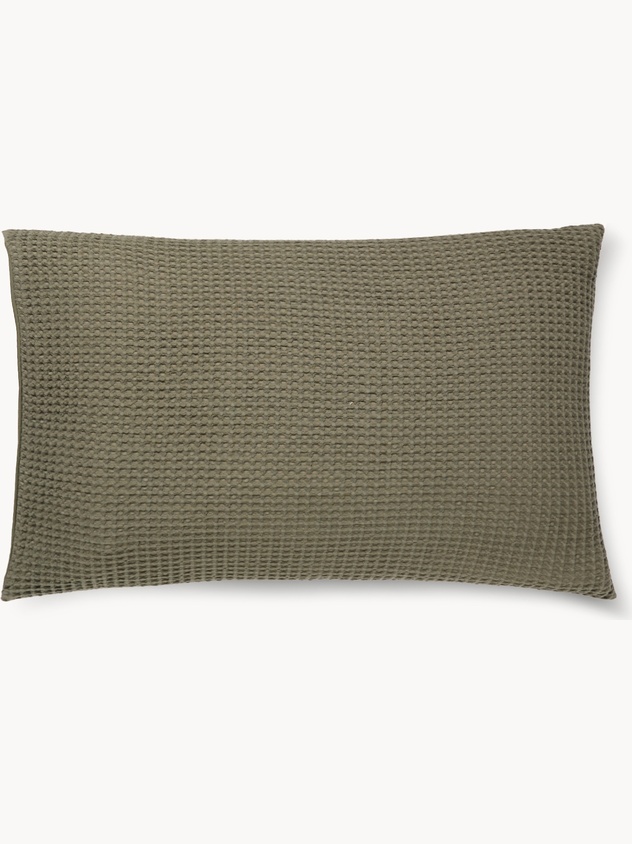 Federa in puro cotone lavato waffle