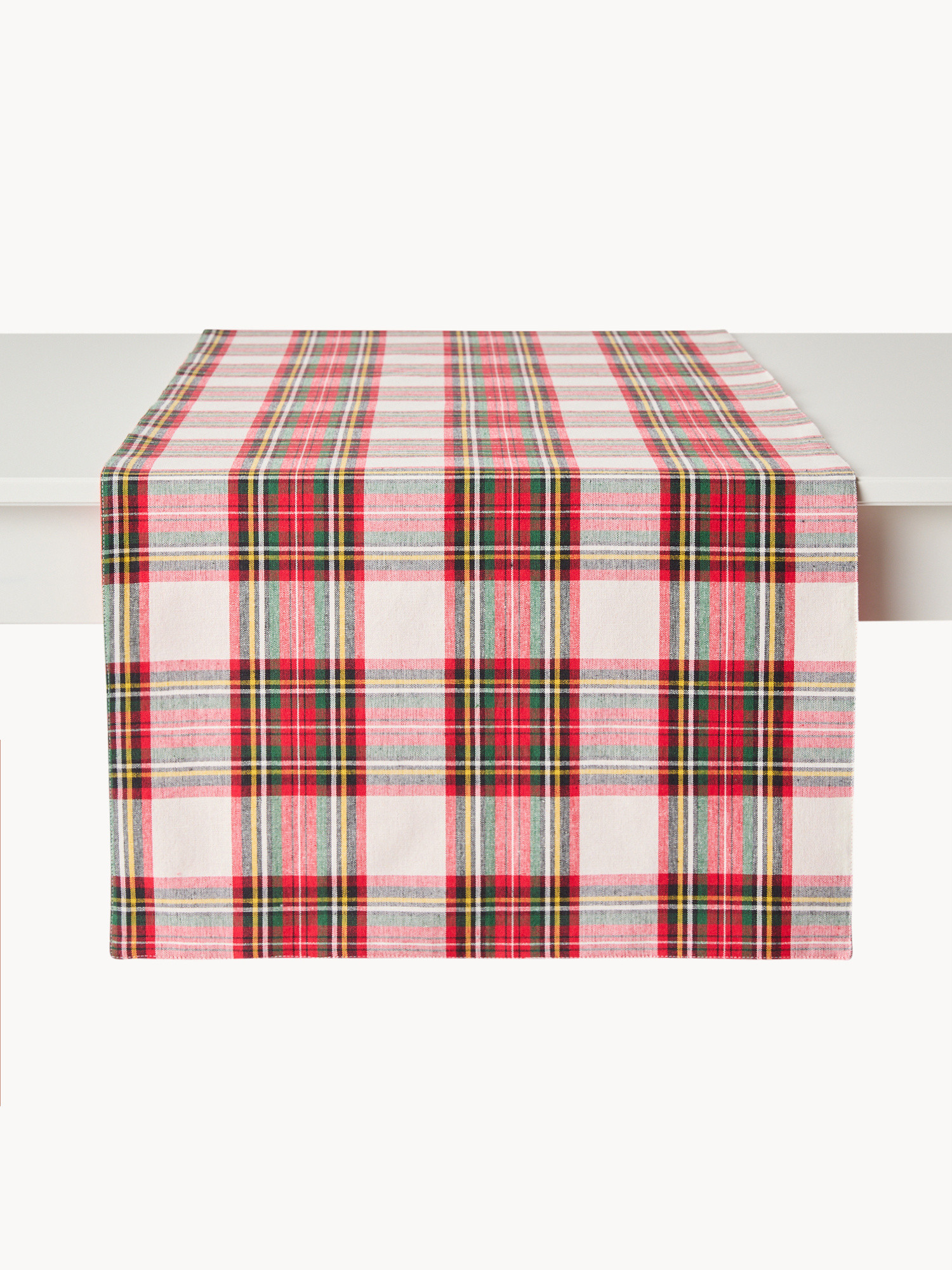 Runner tartan in puro cotone tinto filo, Multicolor, large image number 1