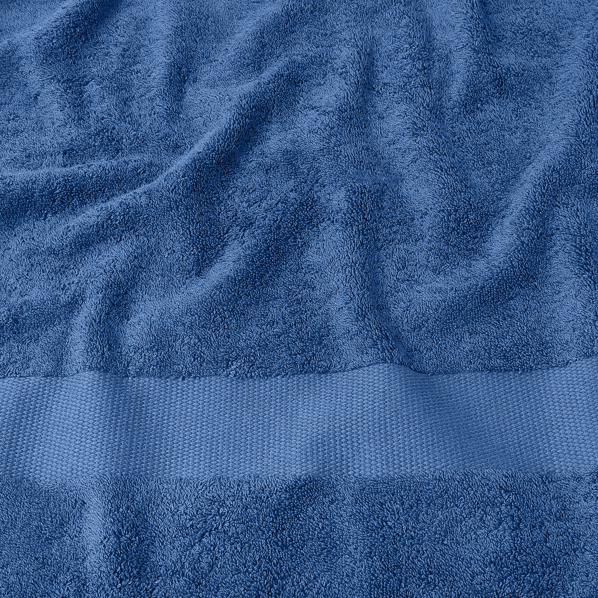 Asciugamano spugna di puro cotone Zefiro, Blu bluette, large image number 3