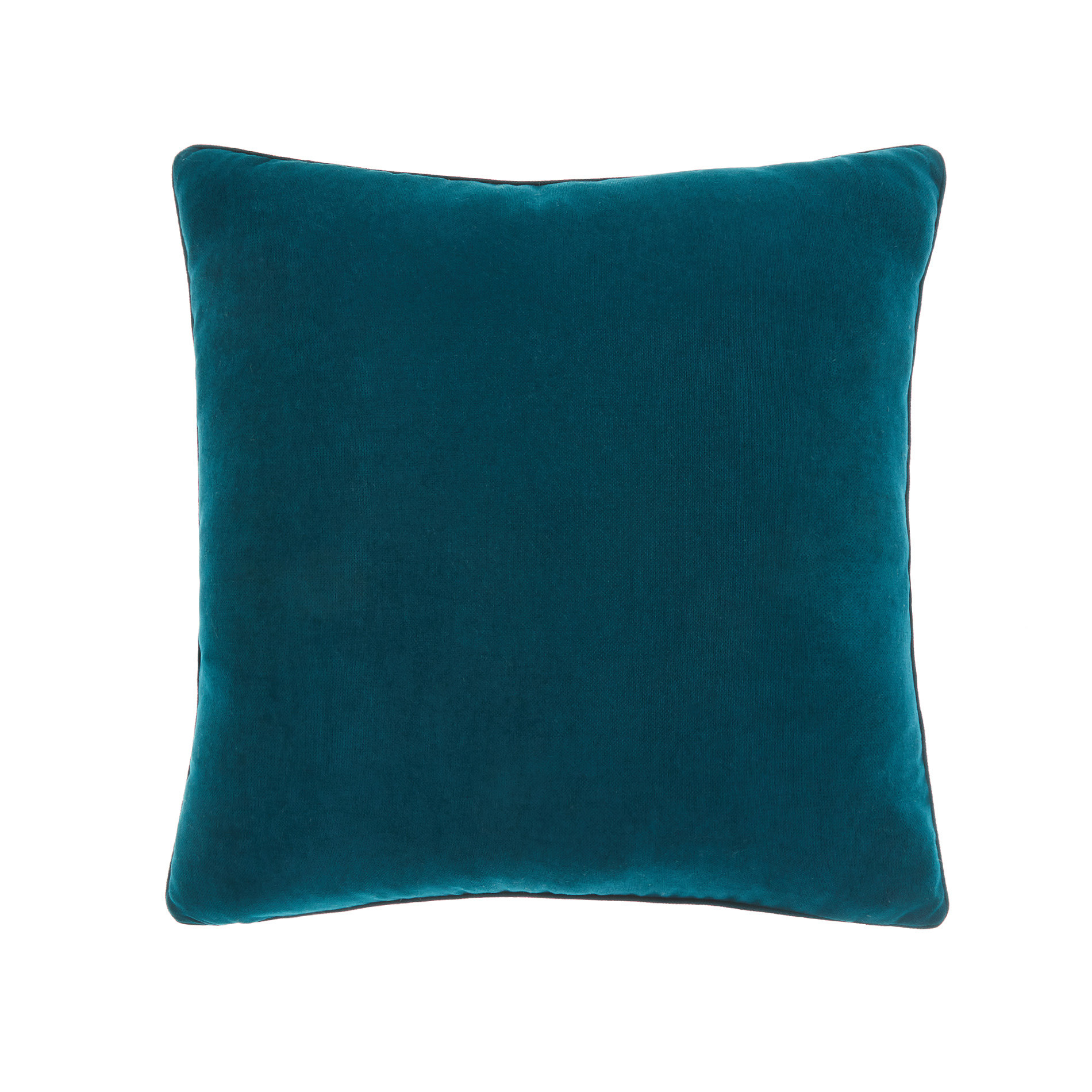 Solid colour melange cushion, Peacock, large image number 0