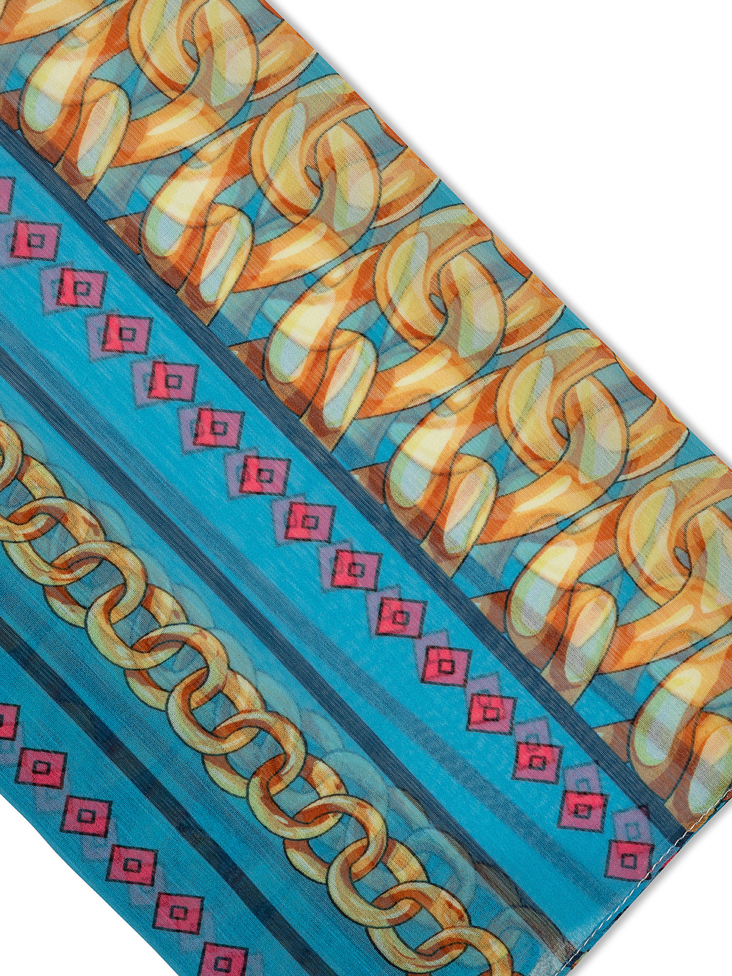 Scarf with print, Light Blue, large image number 1