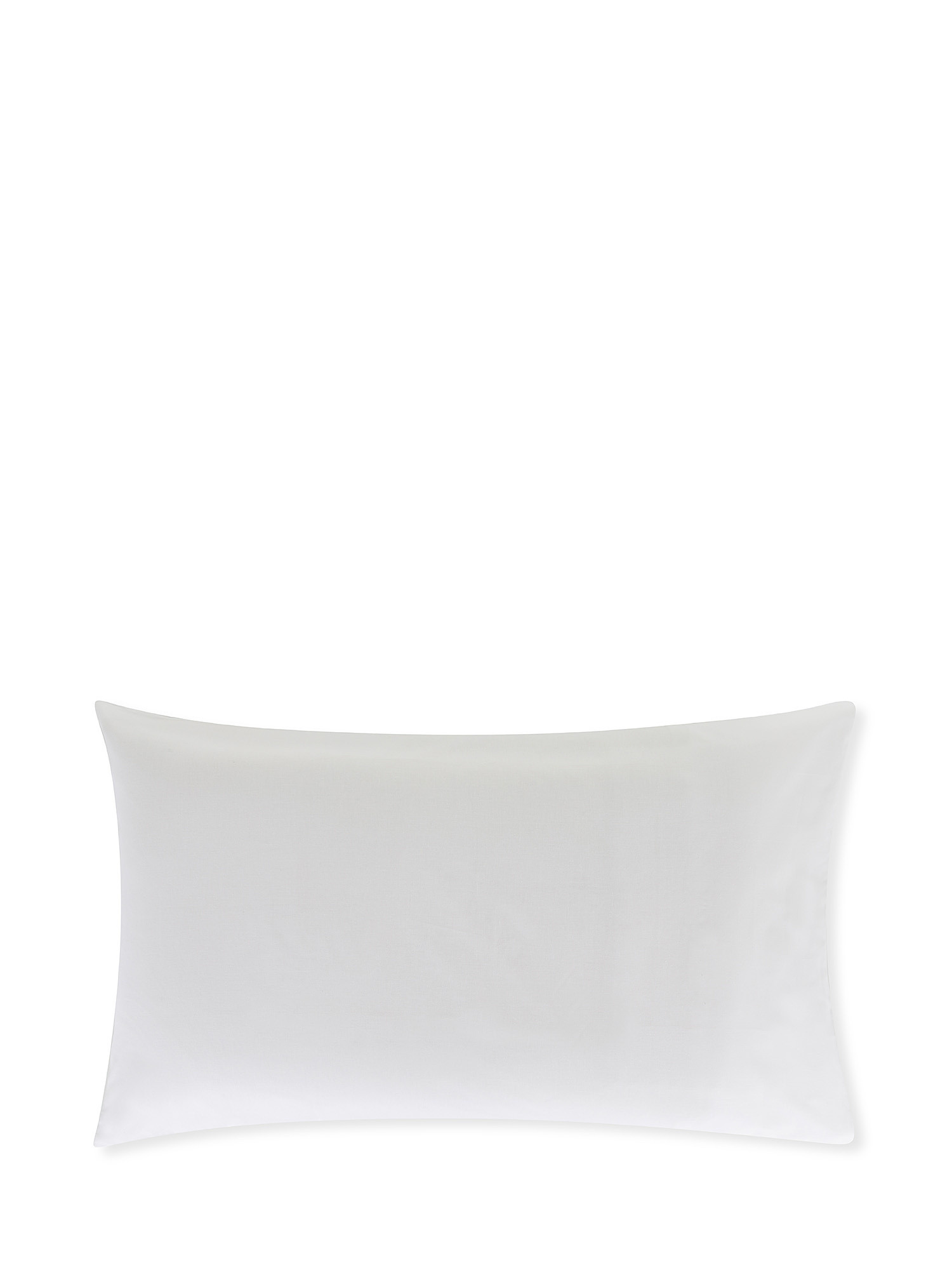 Solid color 100% cotton pillowcase, White, large image number 0