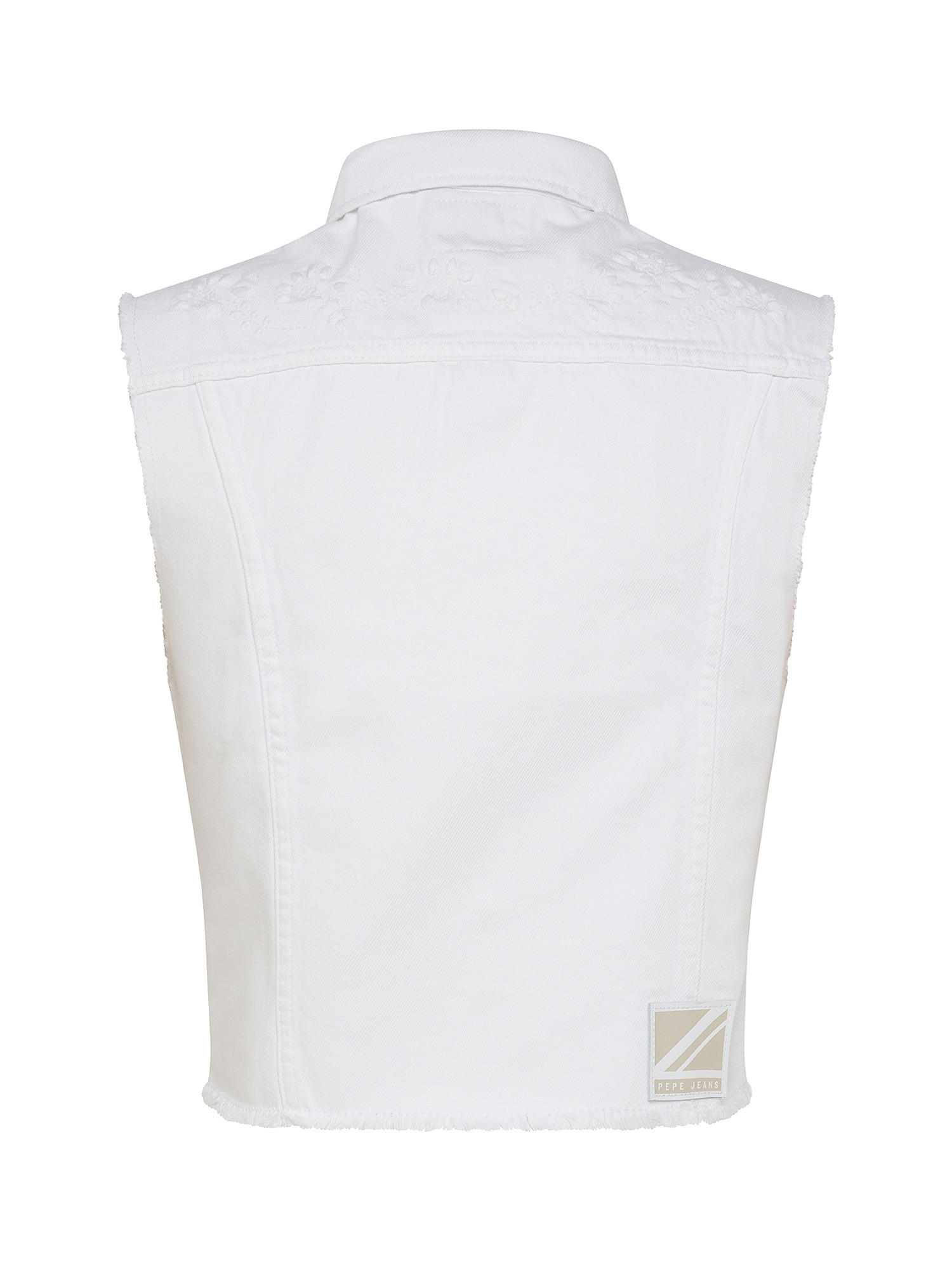Pepe Jeans - Sleeveless denim jacket, White, large image number 1