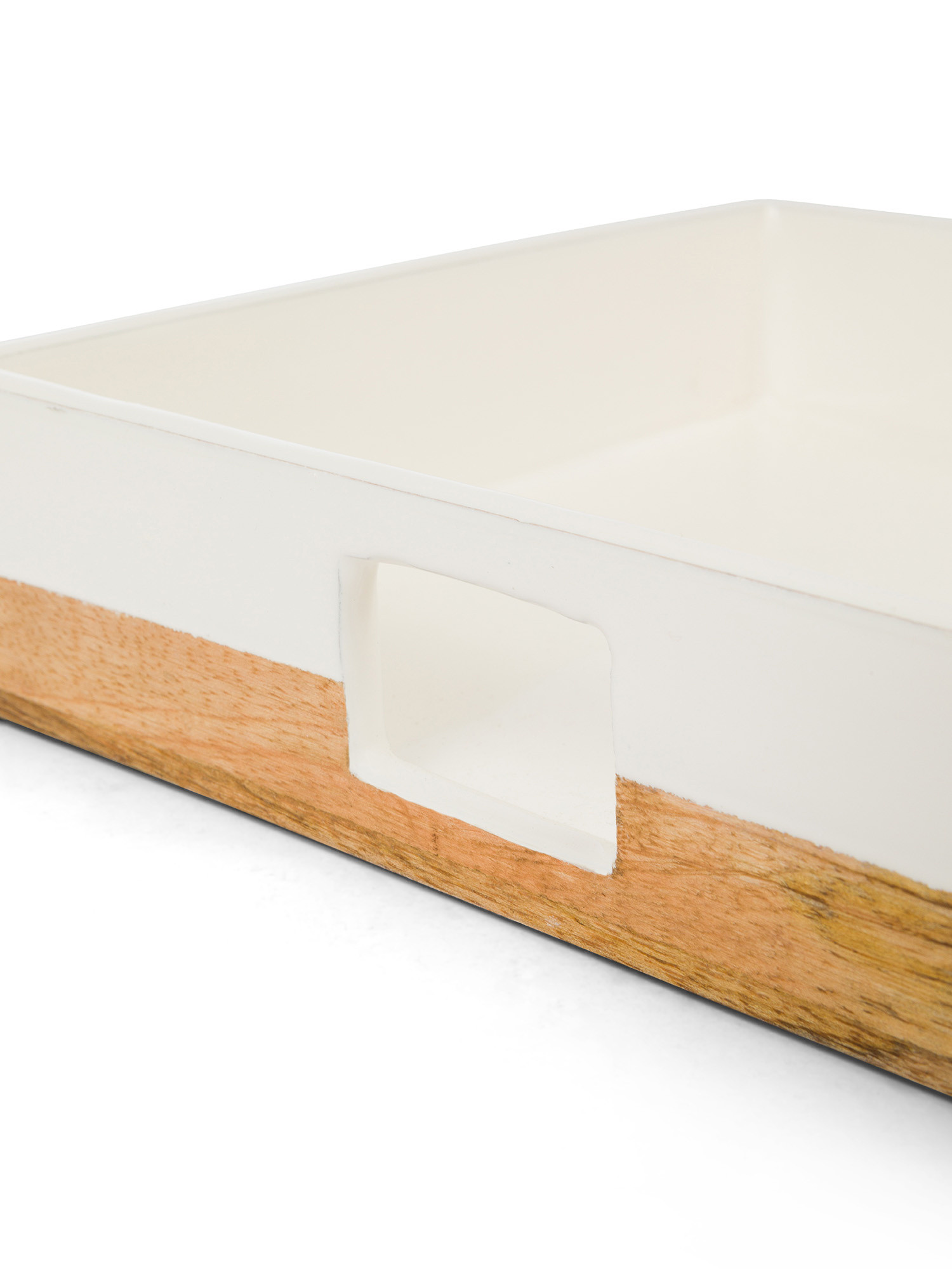 Wooden tray, White, large image number 1