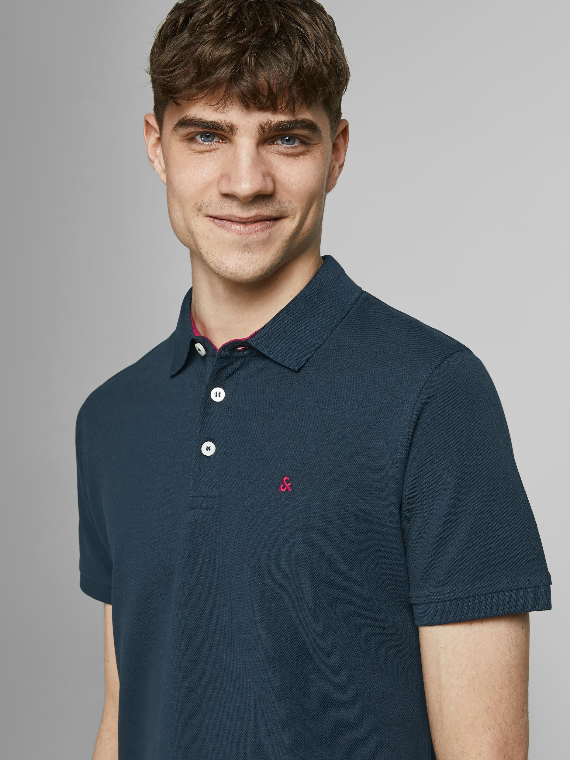 Polo in cotton  piqué, Blue, large image number 2