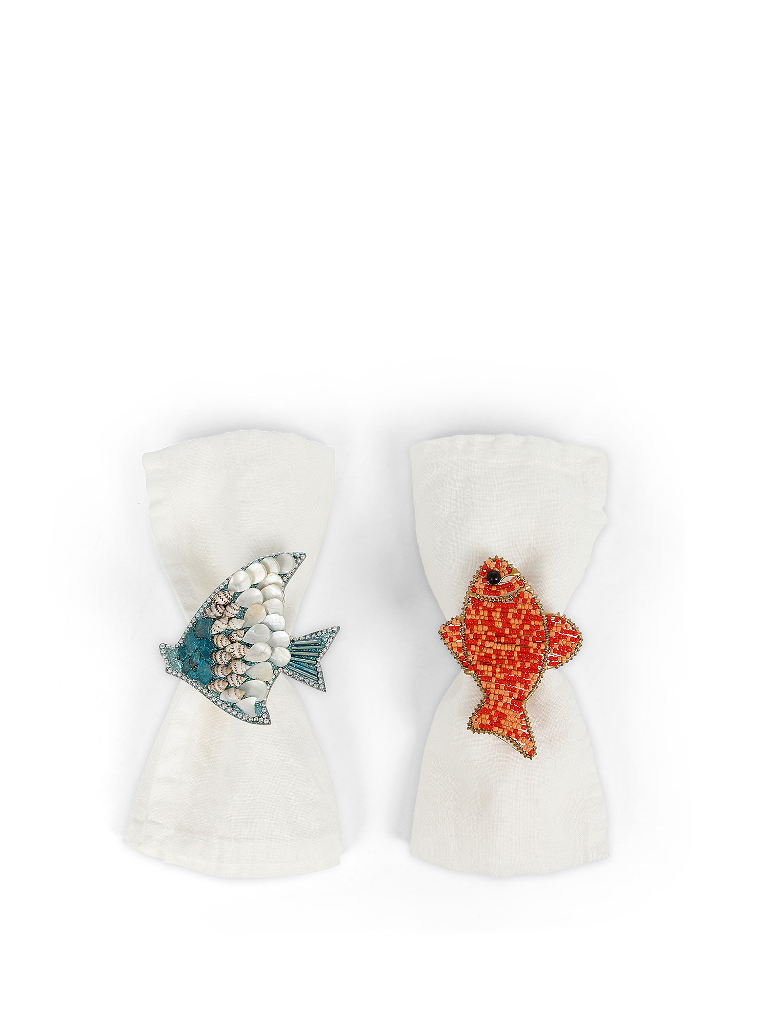 Porta tovaglioli perline motivo pesce, Multicolor, large image number 1