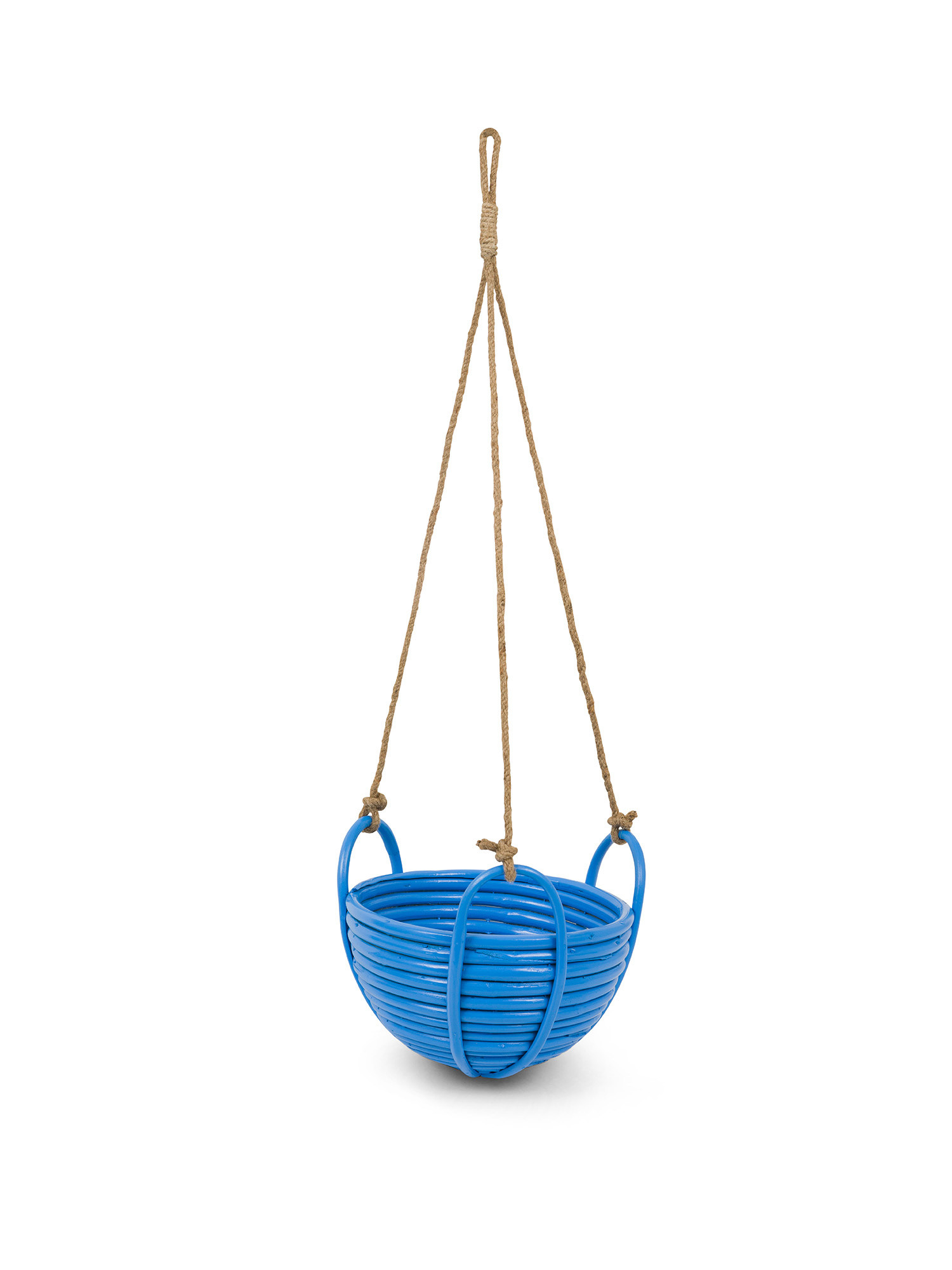 Handmade hanging basket, Blue, large image number 0
