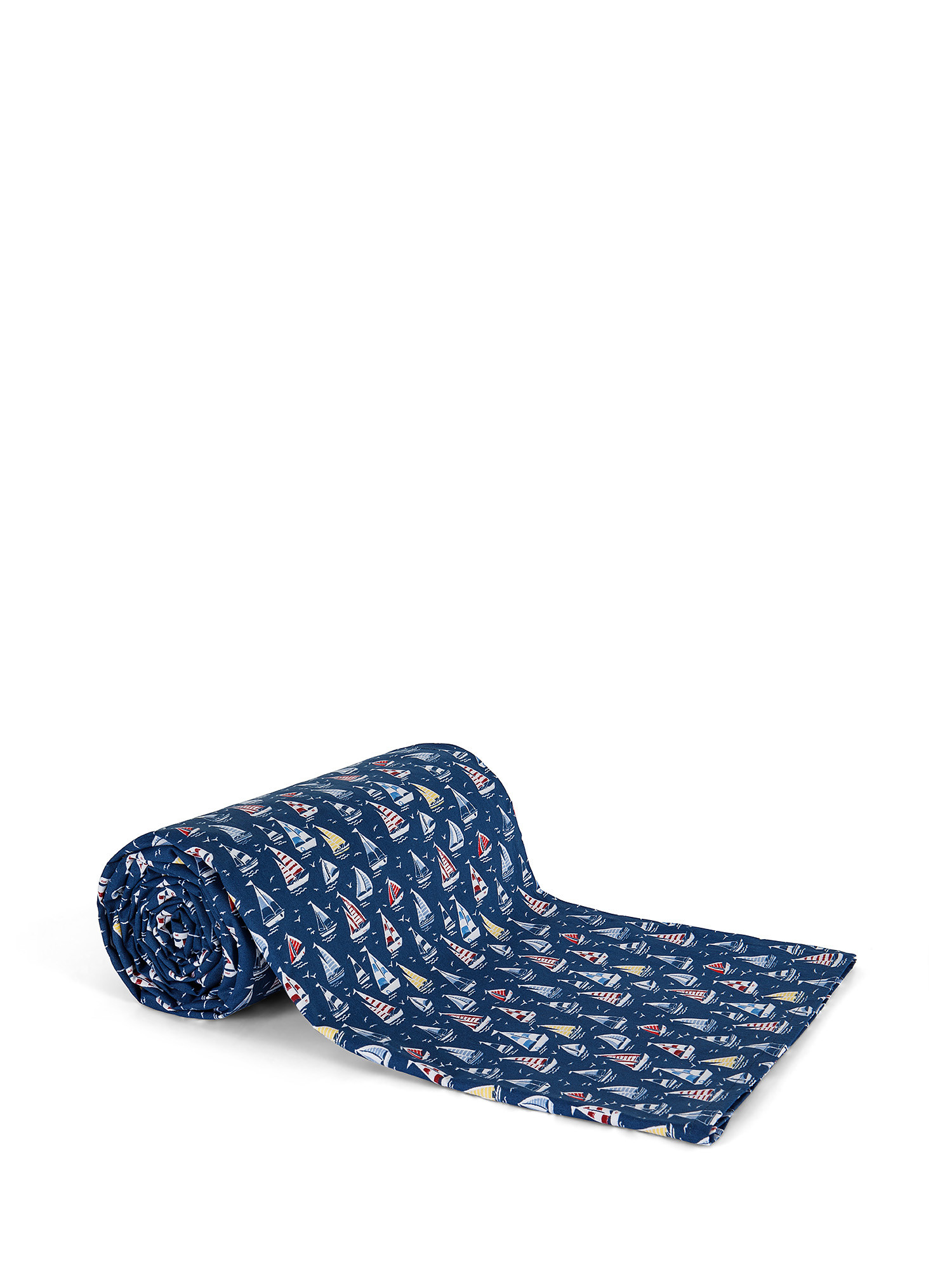 Sails print cotton furnishing towel, Blue, large image number 0