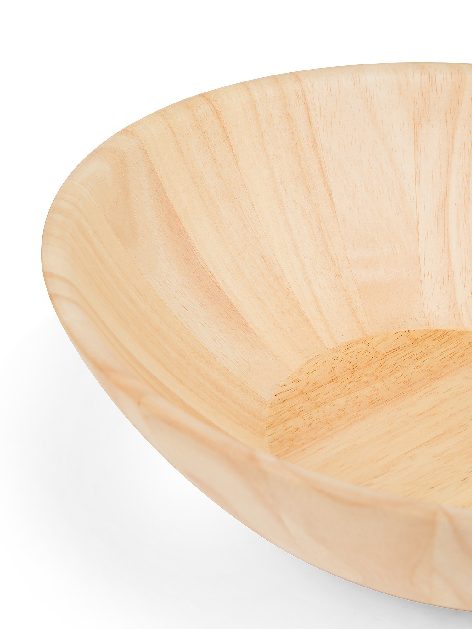 Insalatiera in legno di gomma, Beige, large image number 1