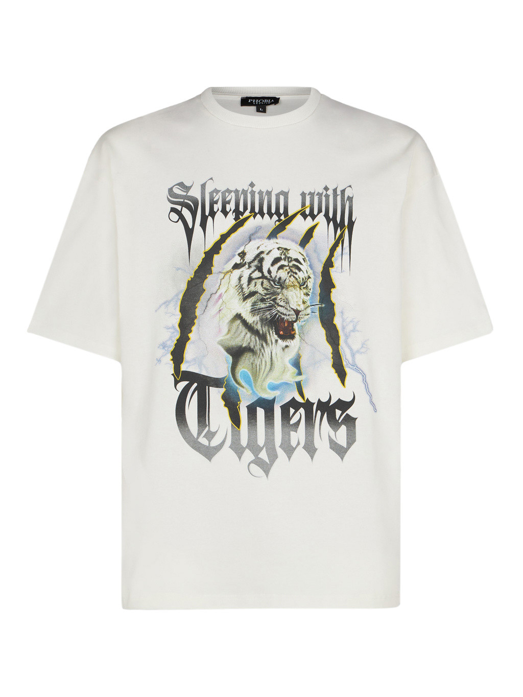 Phobia - Emis Killa T-shirt Sleeping with tigers, Bianco, large image number 0