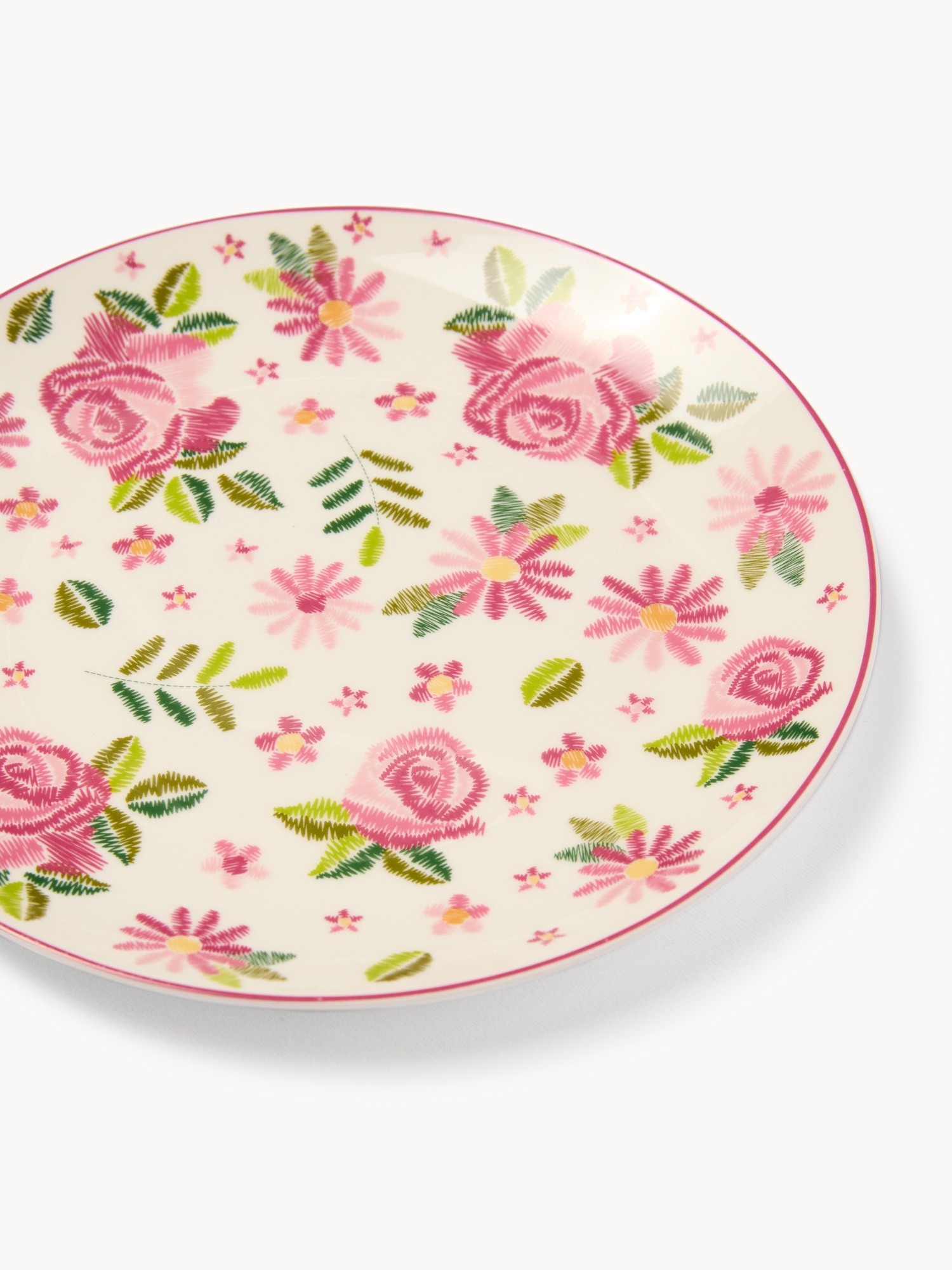 Piatti frutta in new bone china motivo rose - Prezzo di lancio, Multicolor, large image number 1
