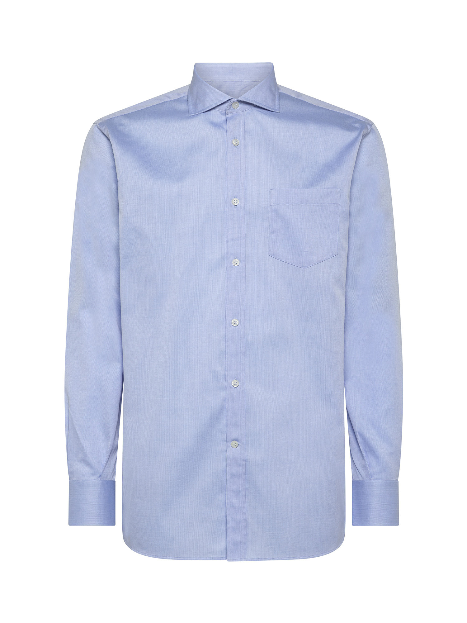 Camicia regular fit in puro cotone, Azzurro chiaro, large image number 1
