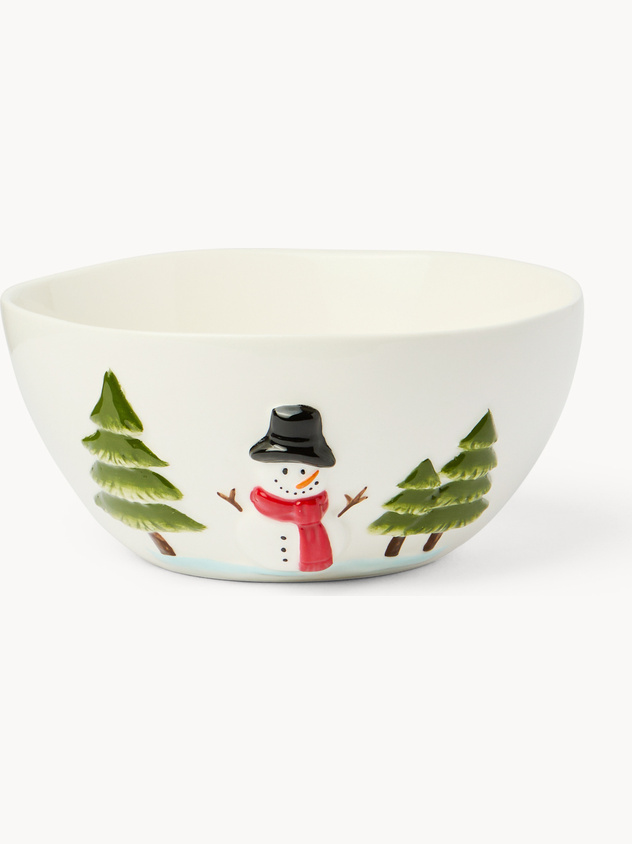 Ceramic snowman-shaped bowl