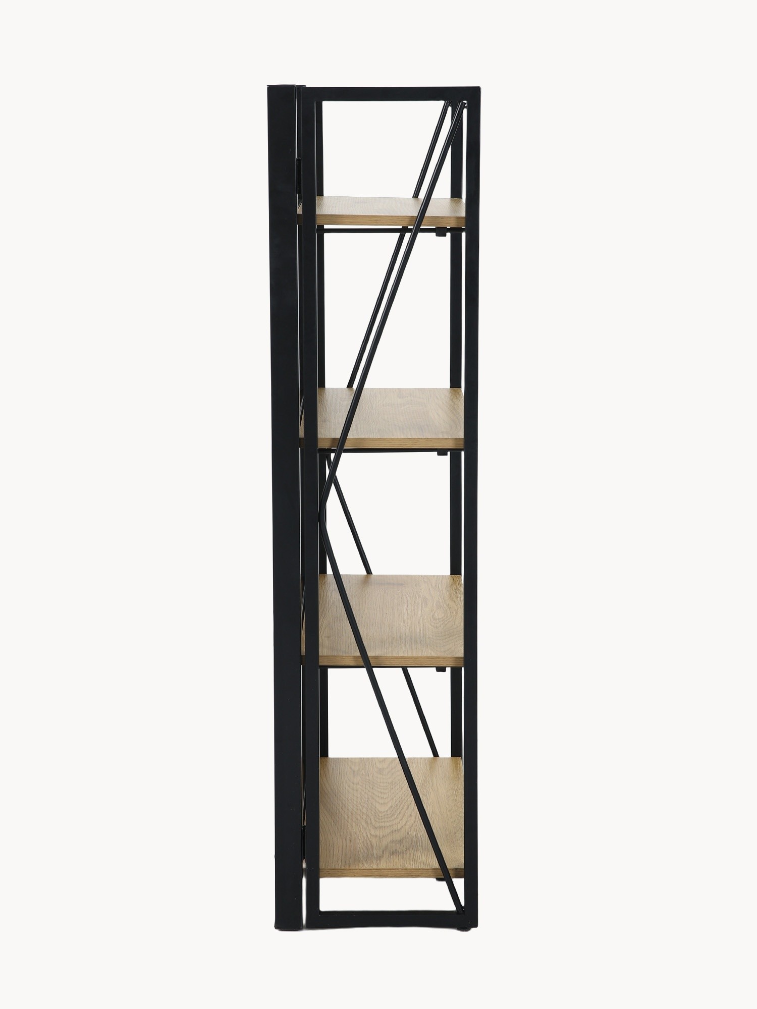 Nordic folding shelf with shelves, Natural, large image number 3