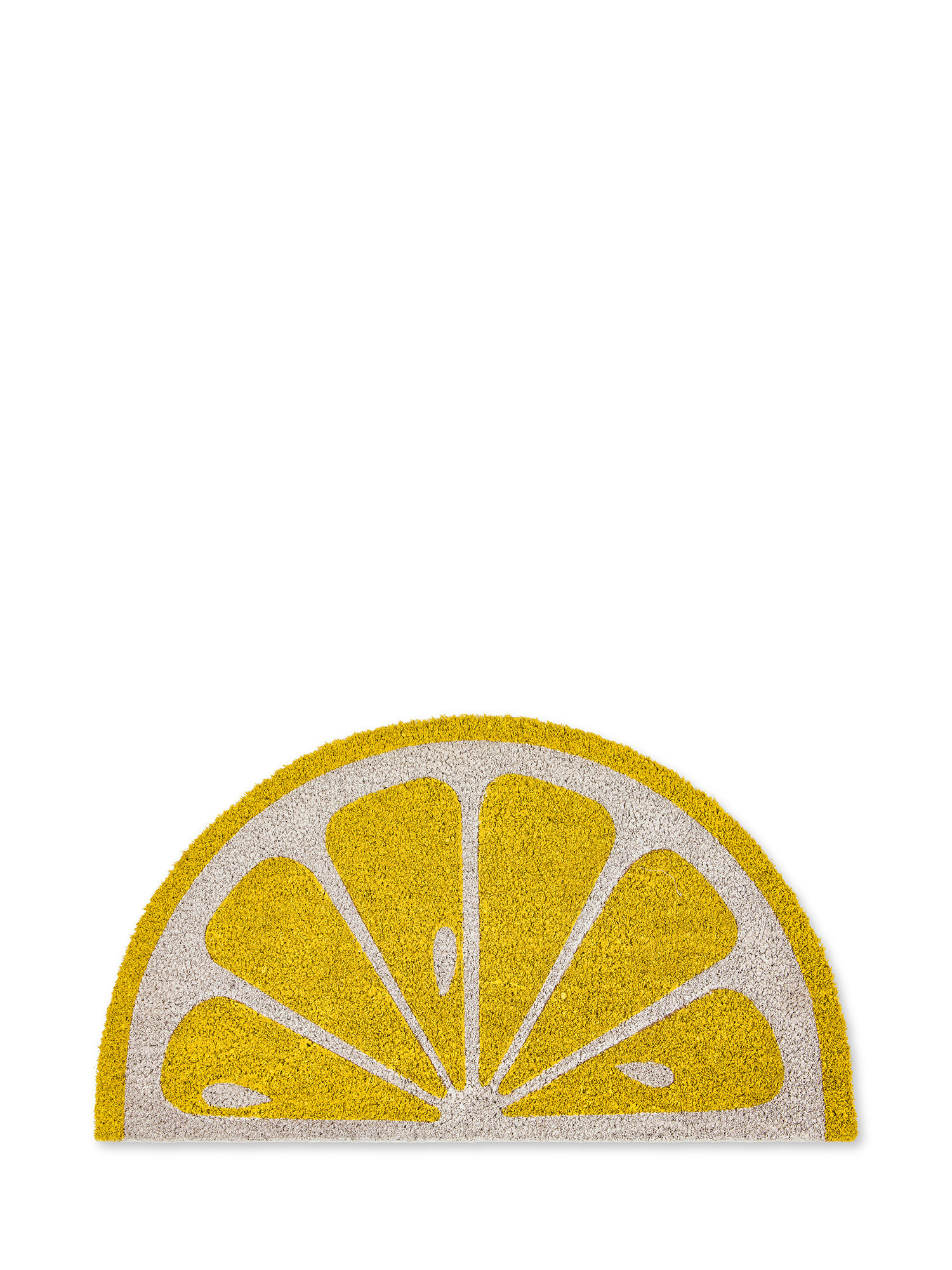 Lemon printed doormat, Yellow, large image number 0