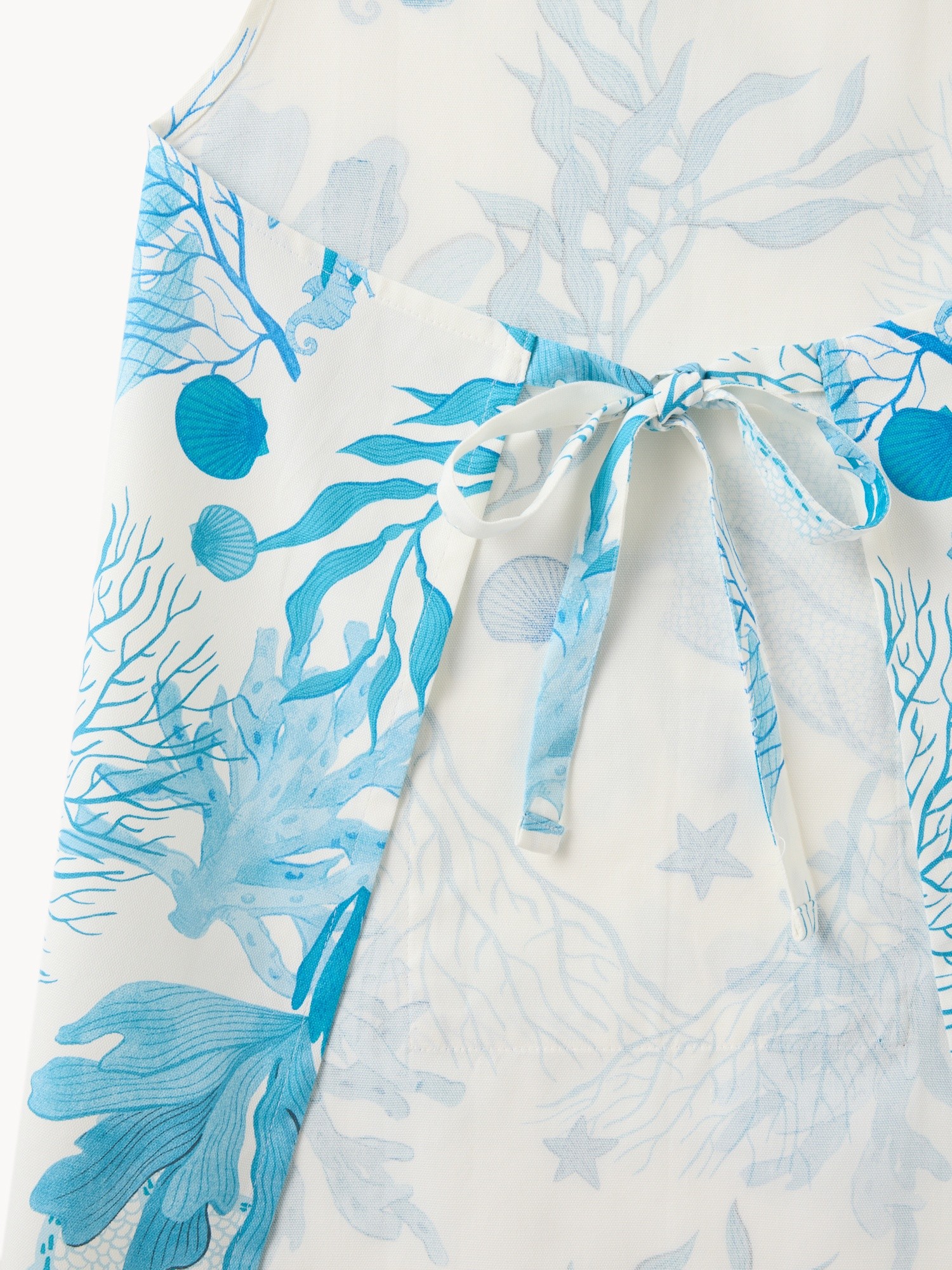 Kitchen apron with marine nature print &ndash; Introductory price, Multicolor, large image number 0