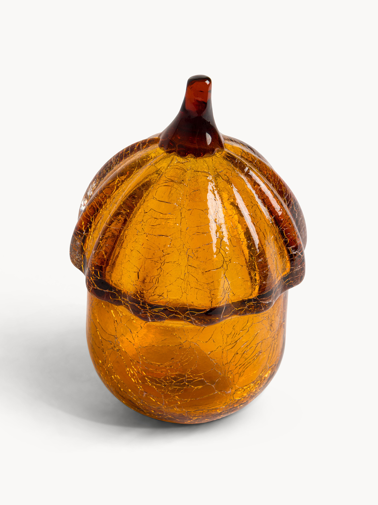 Stained Glass Acorn, Orange, large image number 1