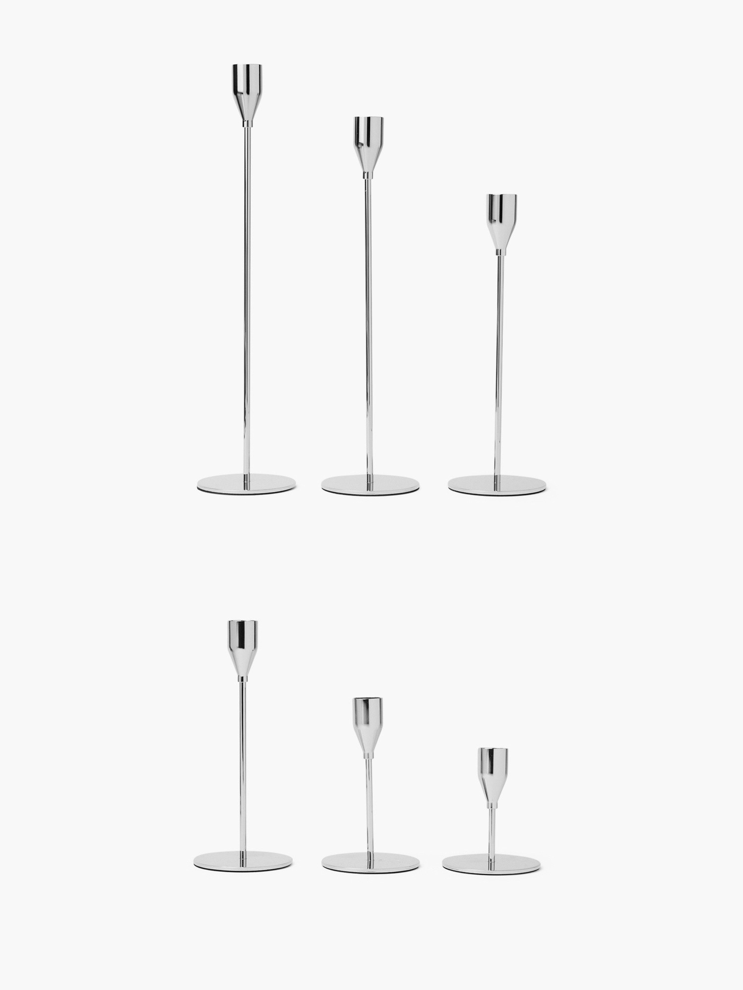 Set of 6 iron candle holders in a gift box, Argentato, large image number 0