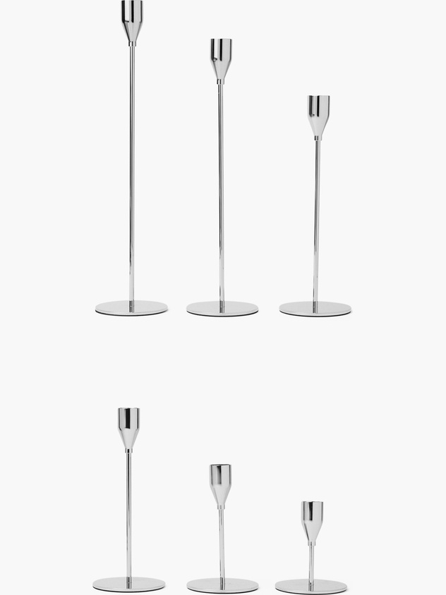 Set of 6 iron candle holders in a gift box