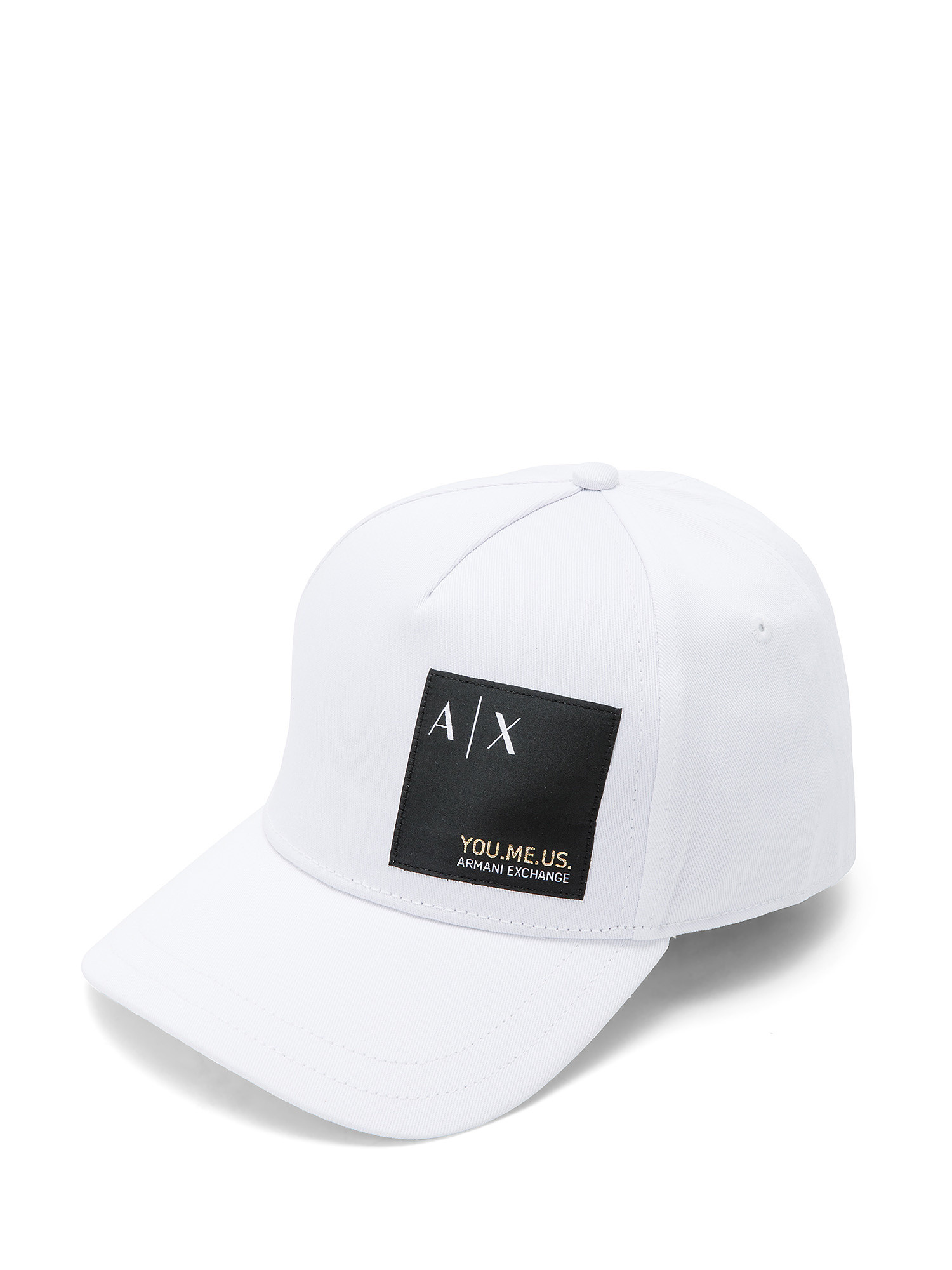 Armani Exchange - Organic cotton cap with visor, White, large image number 0