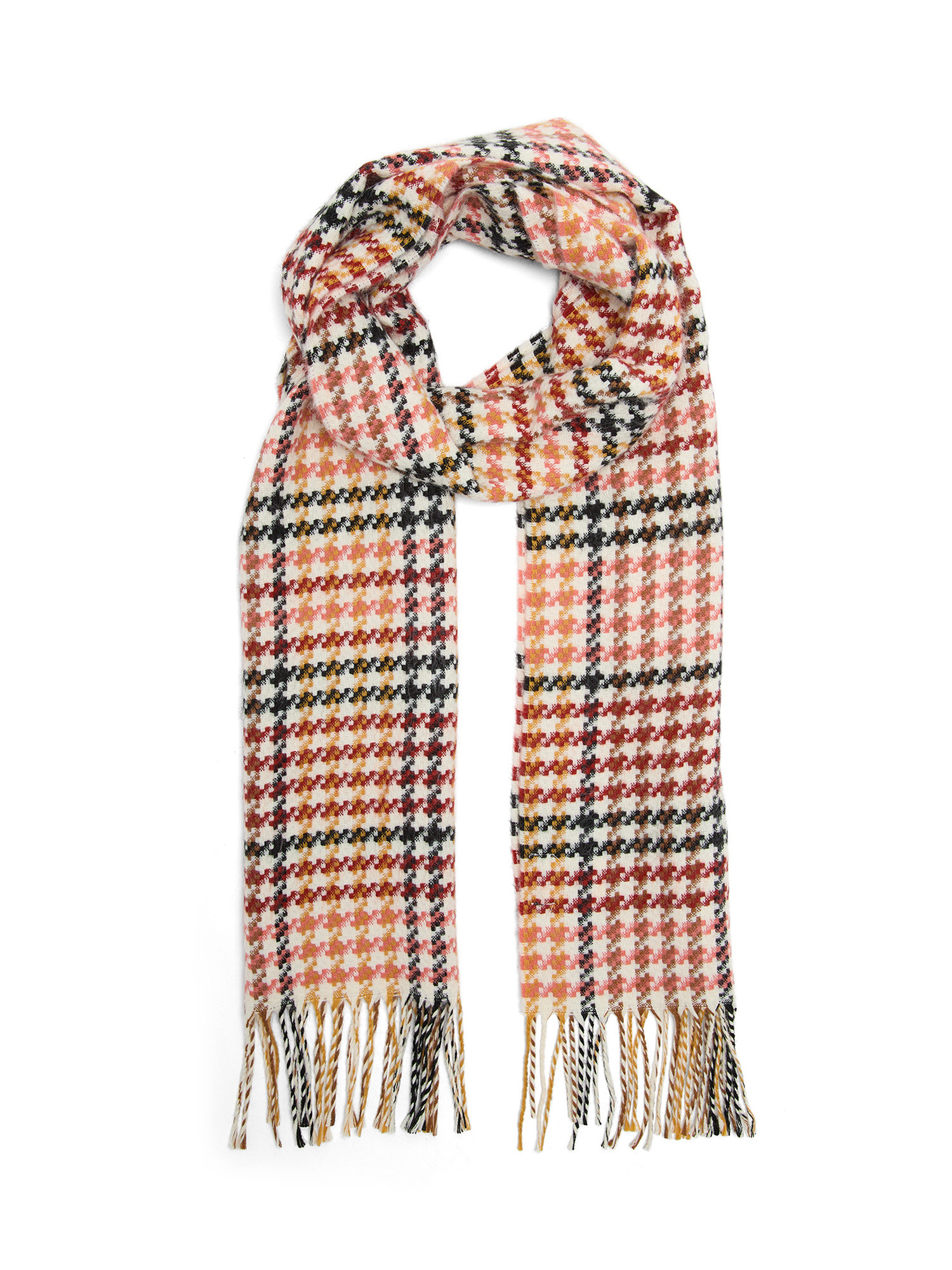 Koan - Houndstooth and check scarf, Multicolor, large image number 0