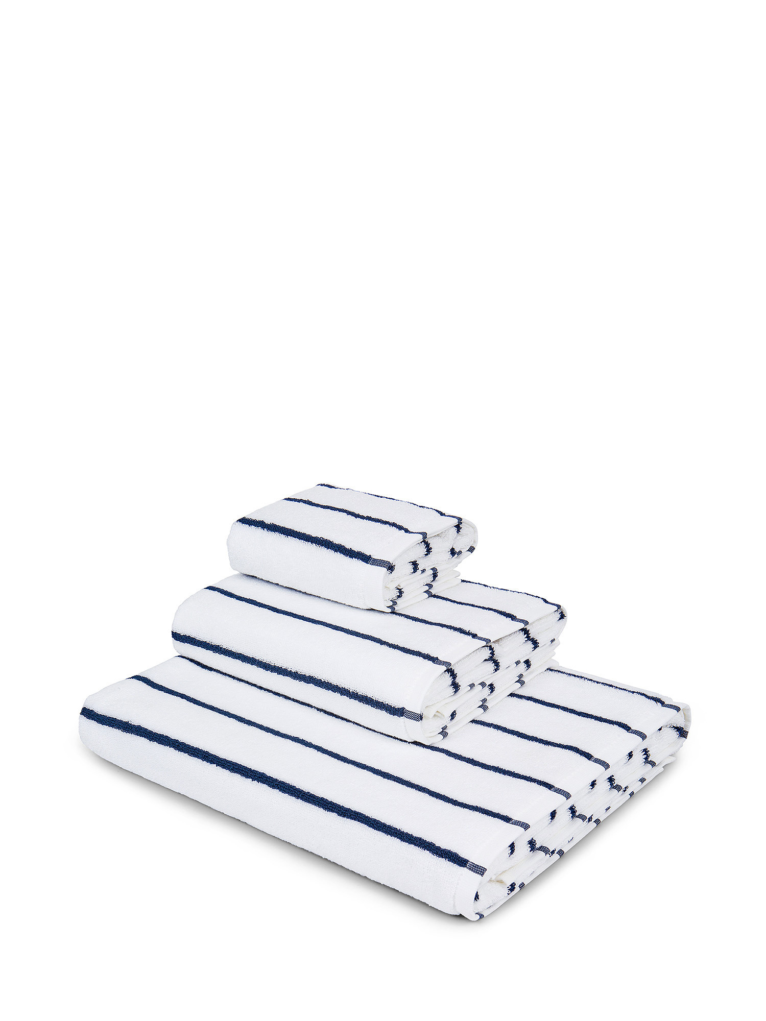 Asciugamano in spugna  di puro cotone., Blu scuro, large image number 0