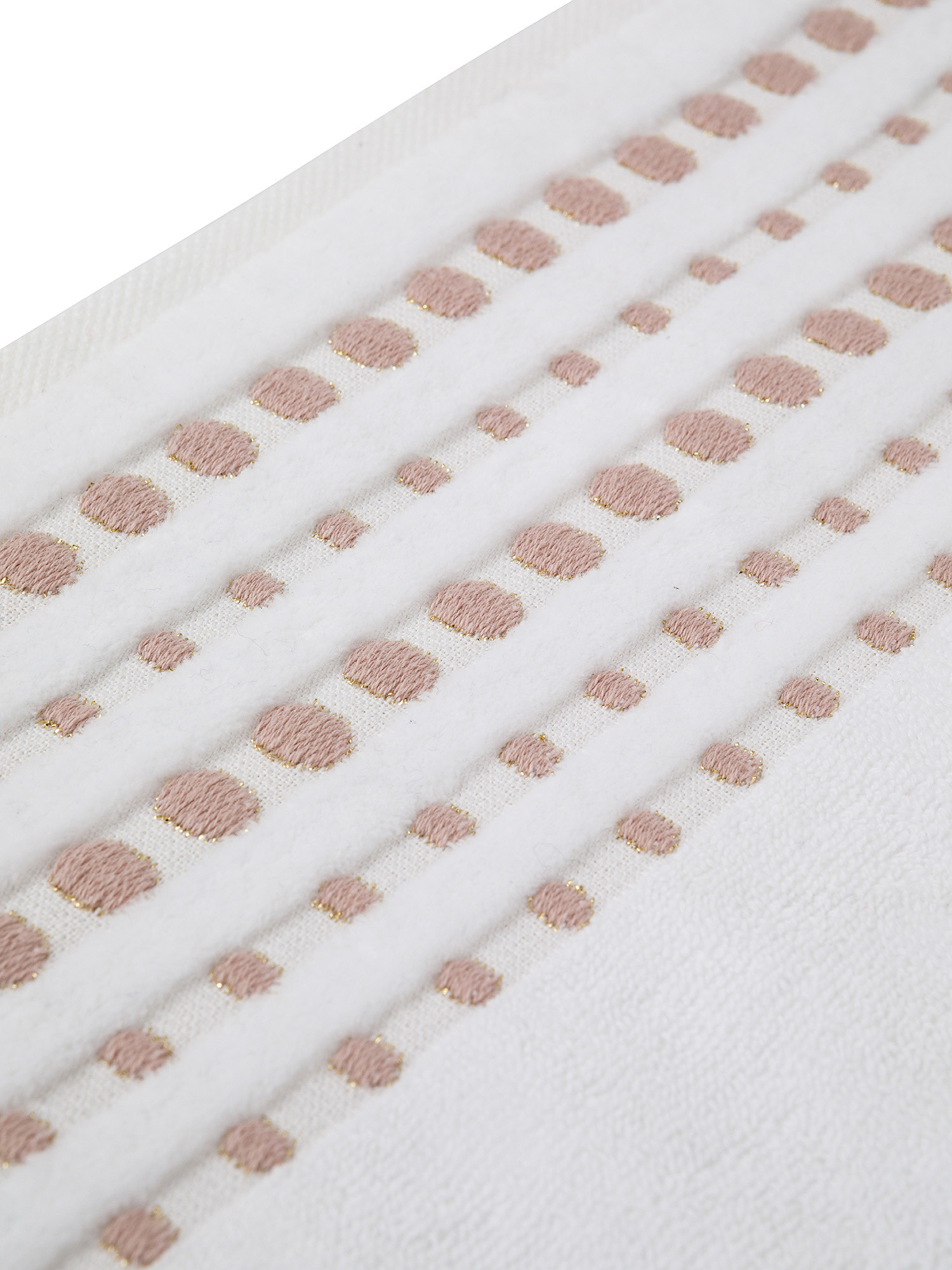 Portofino embroidered border cotton towel, White, large image number 2