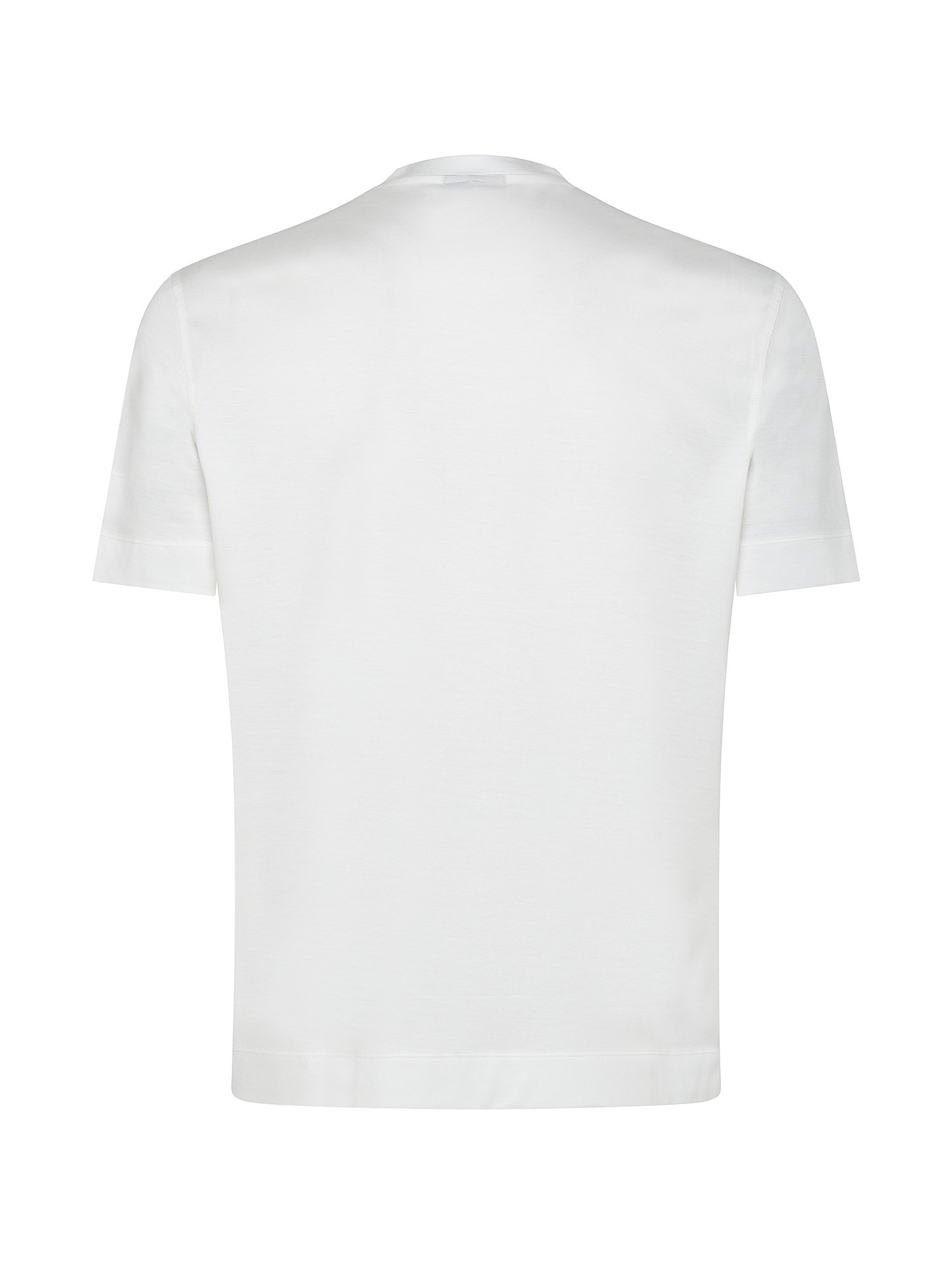 Emporio Armani - T-shirt con logo ricamato, Bianco, large image number 1